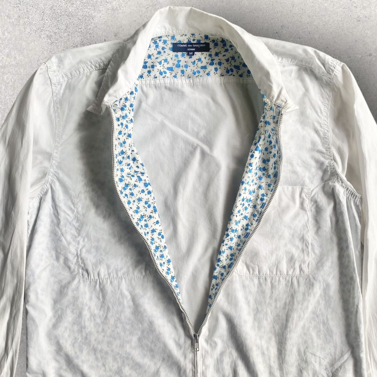 Comme des Garcons CDGH Zip Up Floral Layer Shirt Size US M / EU 48-50 / 2 - 1 Thumbnail