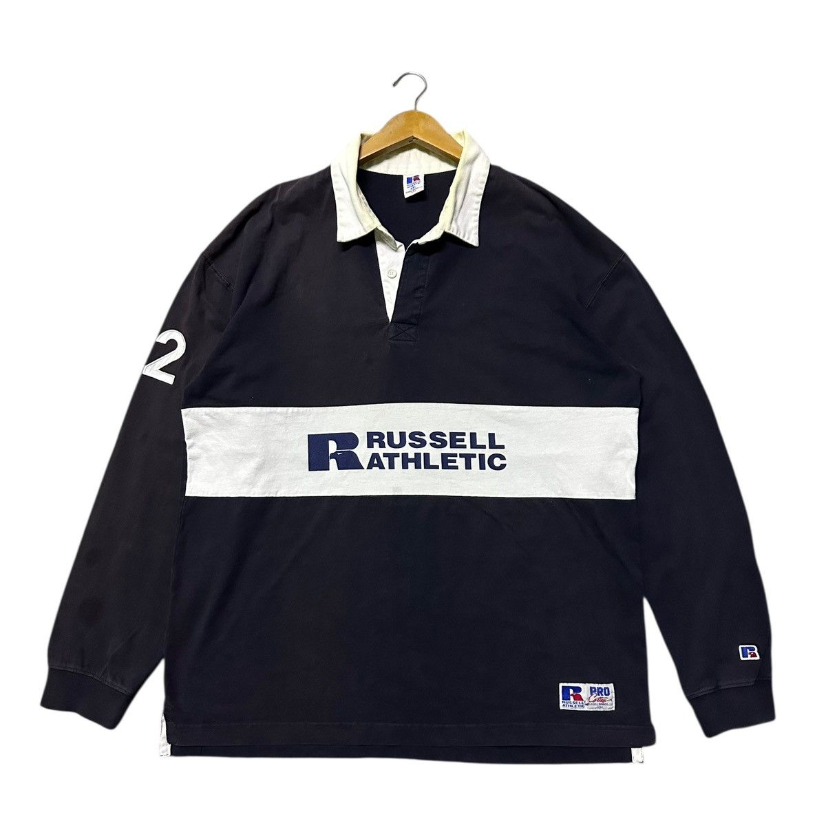 Russell Athletic Vintage 90s Russell athletic polo tee Size US XXL / EU 58 / 5 - 1 Thumbnail
