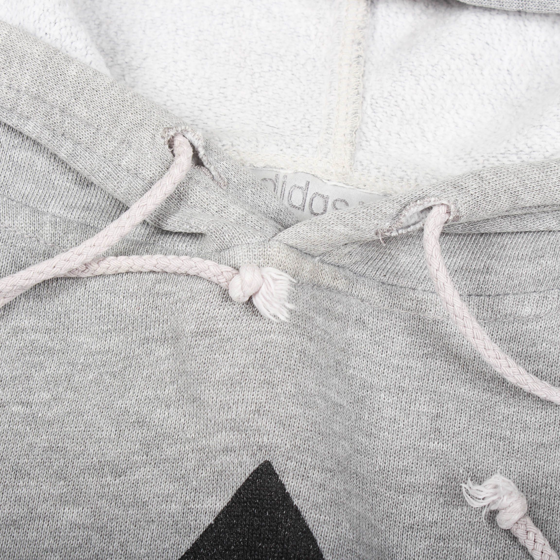 Adidas Vintage Adidas Hoodie Big Trefoil Logo Grey 90s Size US M / EU 48-50 / 2 - 7 Thumbnail