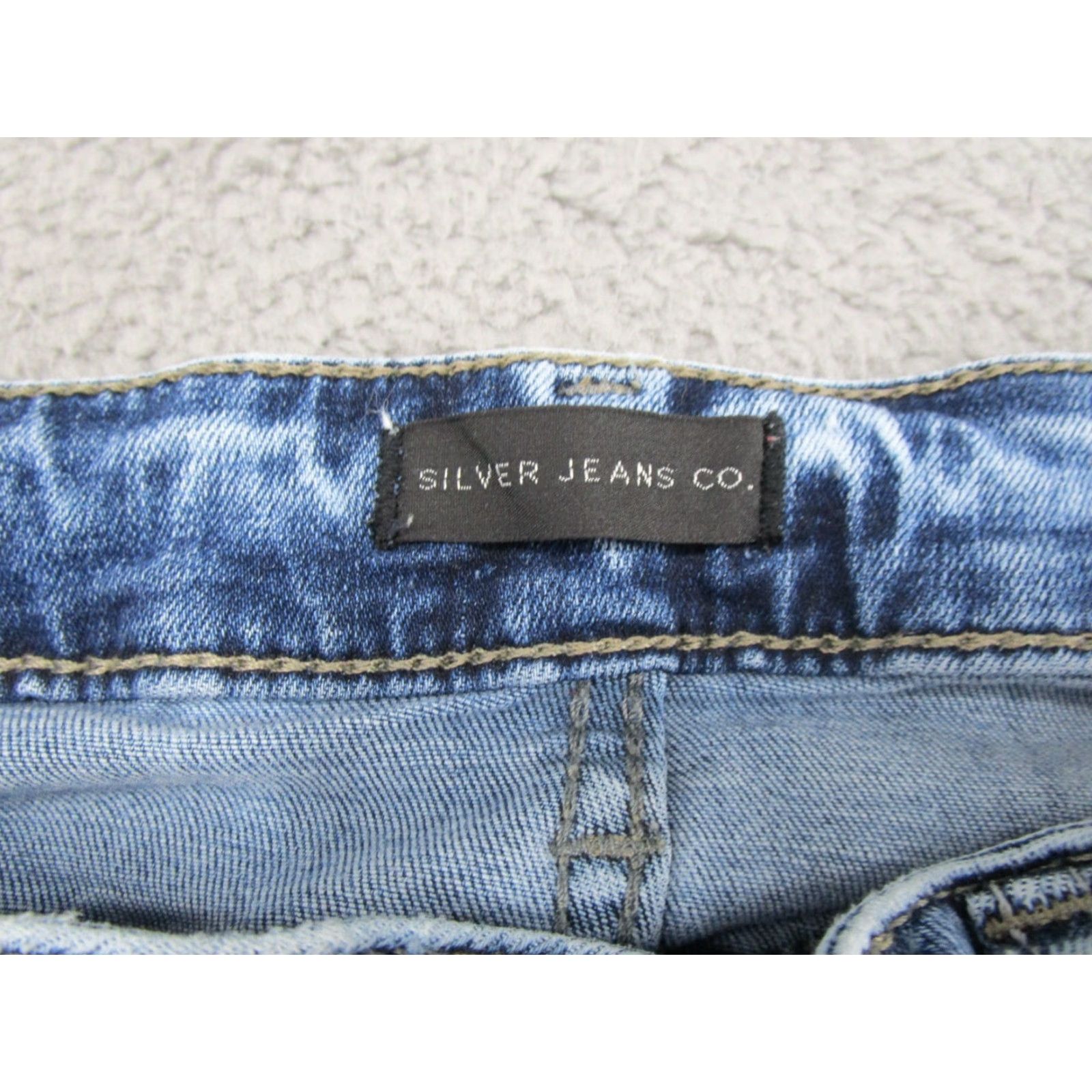 Silver Jeans Co. Silver Jeans Co Suki Skinny Stretch Jeans Women's 28/29 Raw Hem Size 28" / US 6 / IT 42 - 3 Thumbnail