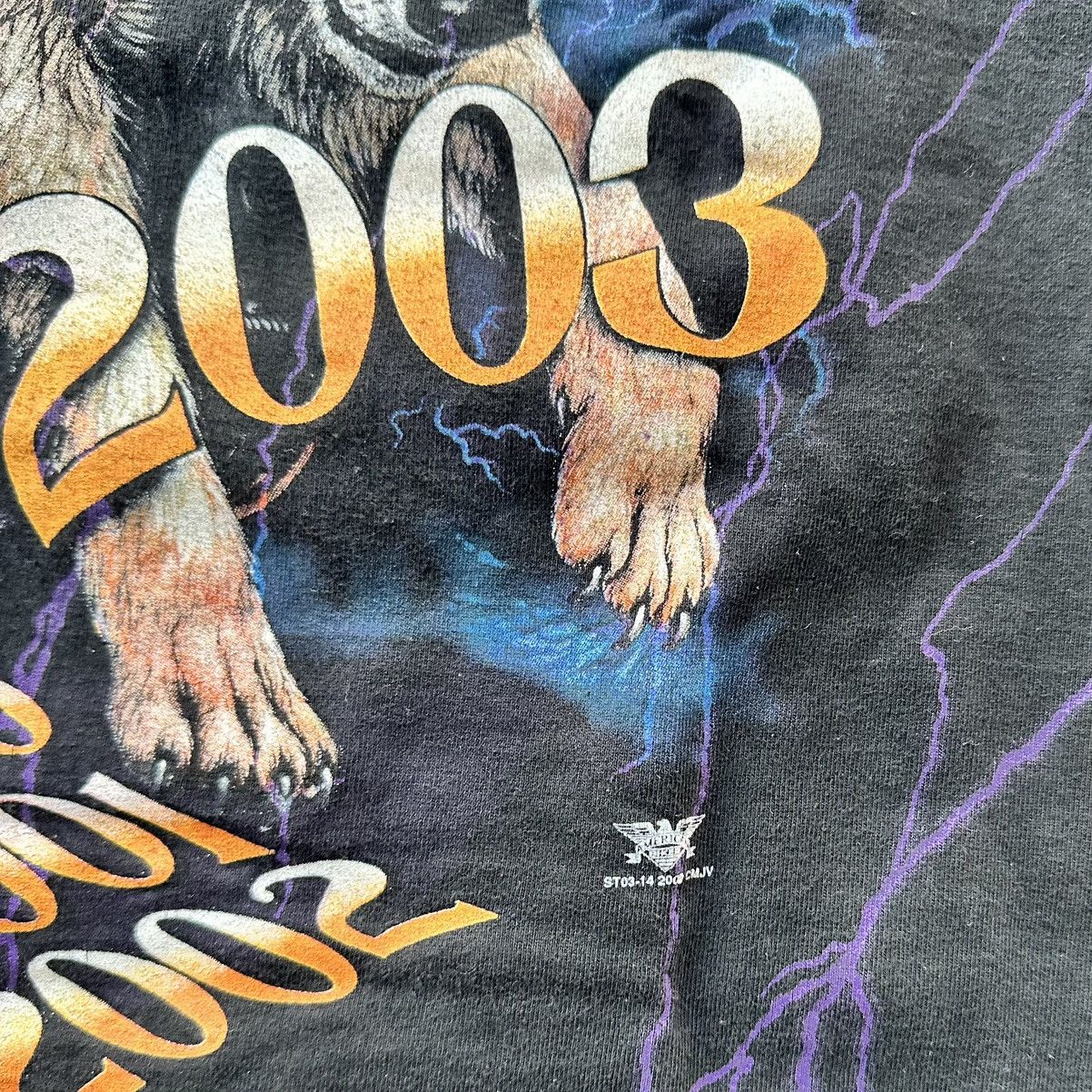 Vintage Vintage Sturgis 03 Bike Rally T Shirt Lighting Bolt Eagle Size US XL / EU 56 / 4 - 3 Thumbnail
