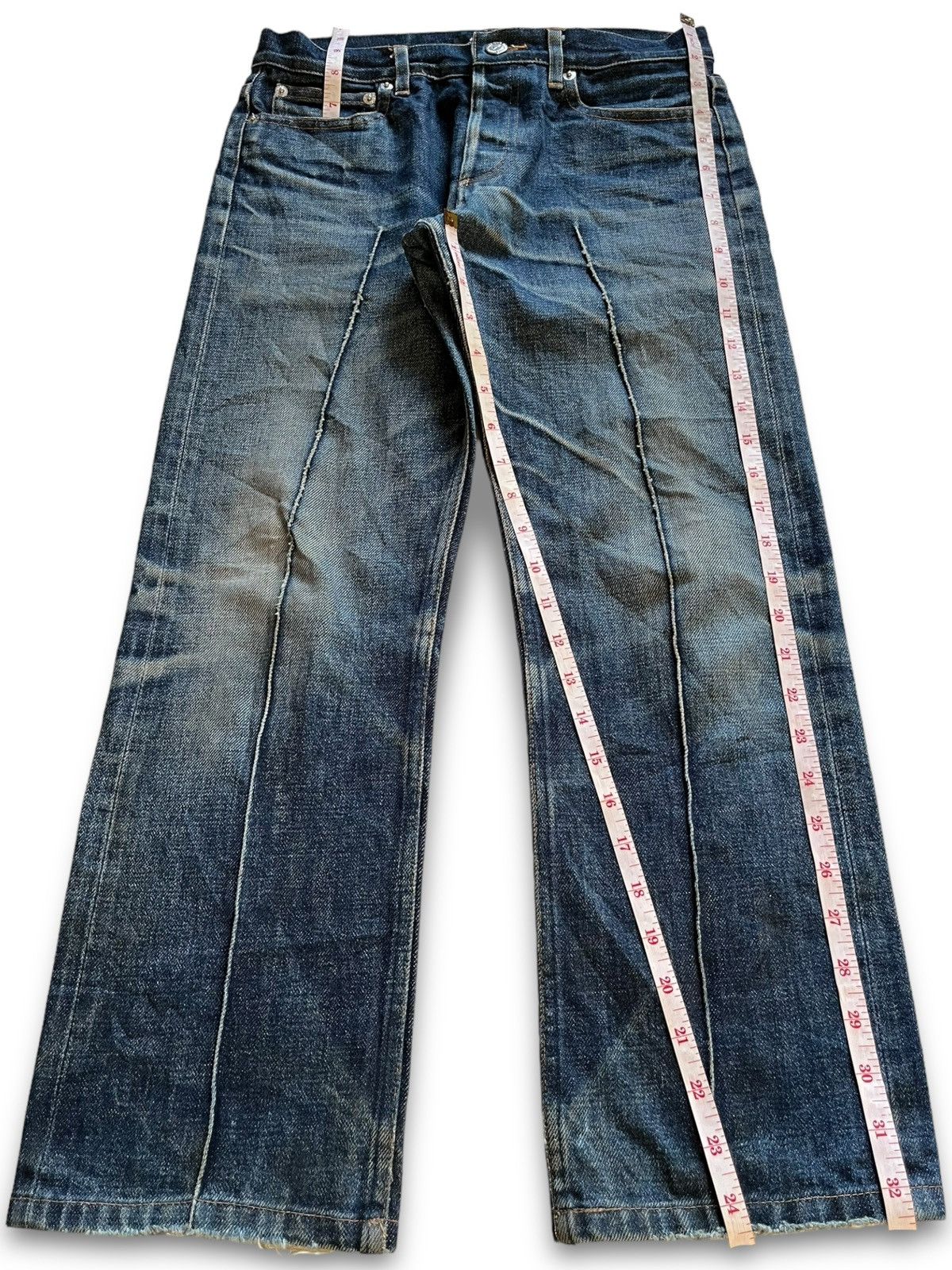 A.P.C. Vintage A.P.C Paris Selvedge Button Fly Mud Wash Jeans Size US 28 / EU 44 - 13 Thumbnail