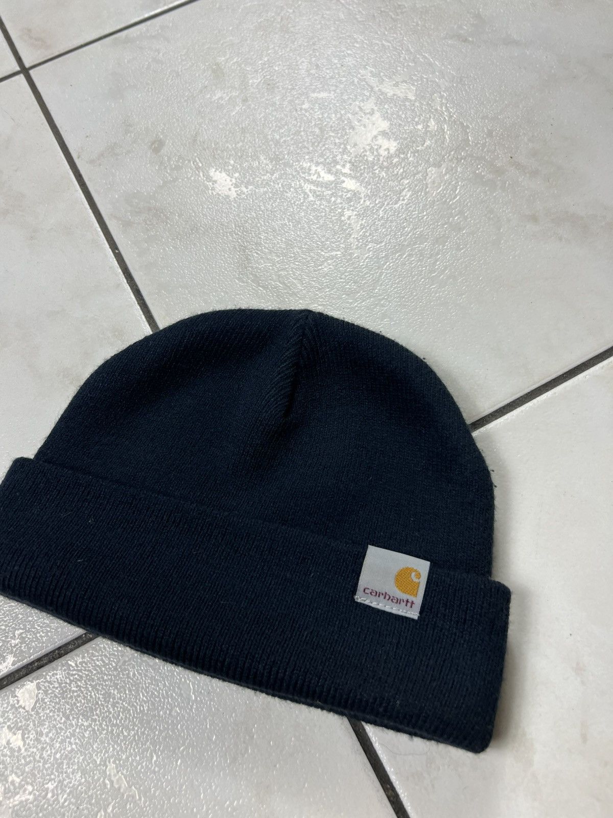 Carhartt Vintage Carhartt stratus hat low y2k knitted navy beanie hat Size ONE SIZE - 6 Thumbnail