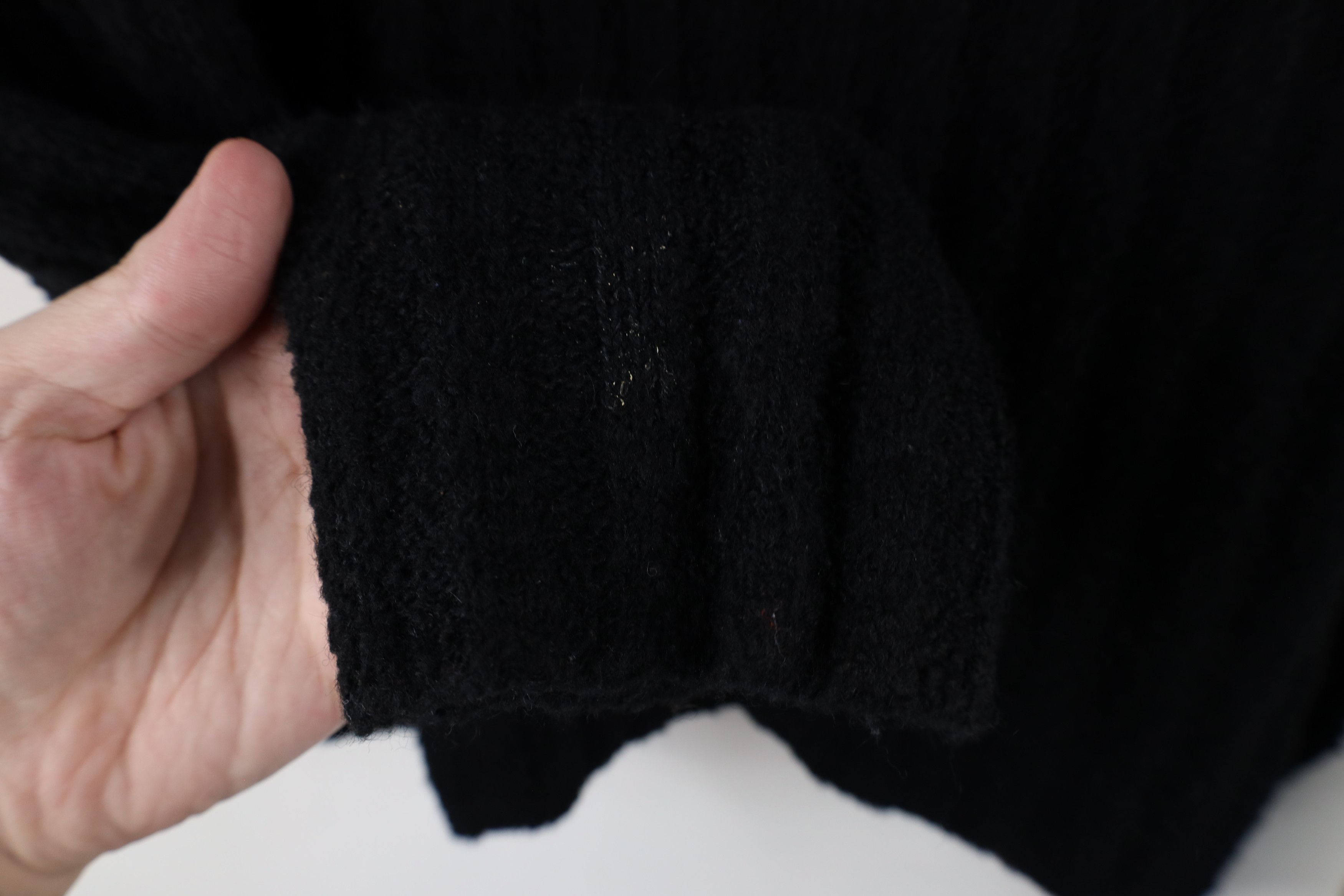Vintage Vintage Y2K 90s Baby Doll Blend Ribbed Knit Sweater Black Size L / US 10 / IT 46 - 5 Thumbnail