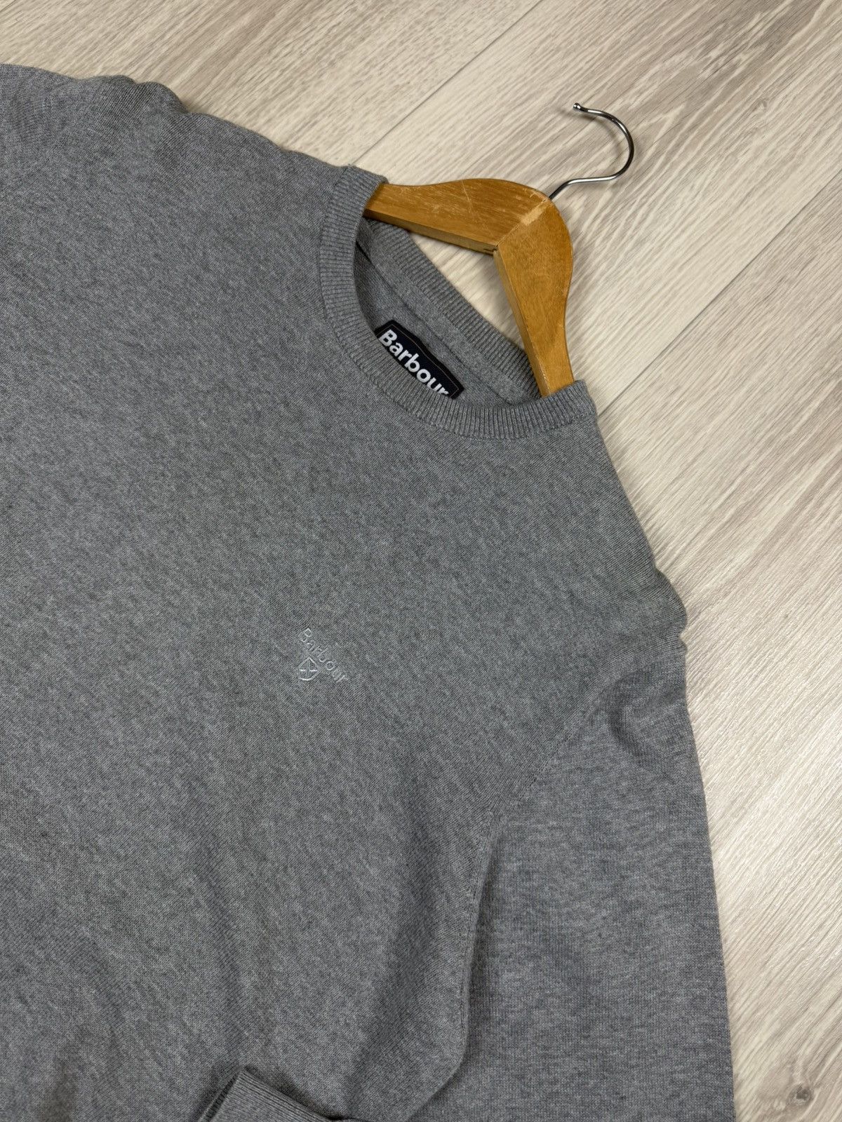 Barbour Barbour Gray Crewneck Sweater Size M Size US M / EU 48-50 / 2 - 2 Thumbnail