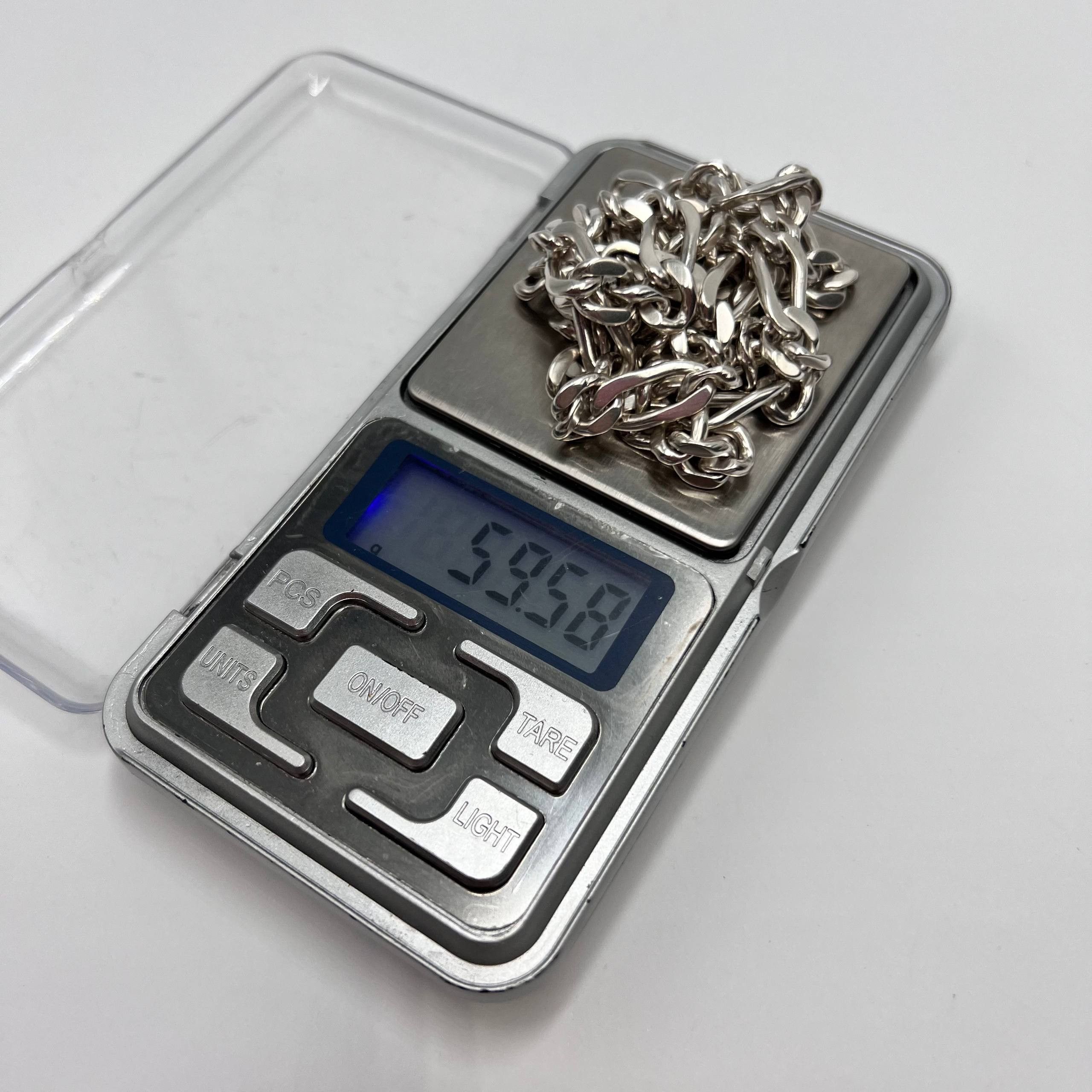 Vintage Massive Vintage Sterling Silver 925 Figaro Chain 59.5g Size ONE SIZE - 11 Thumbnail
