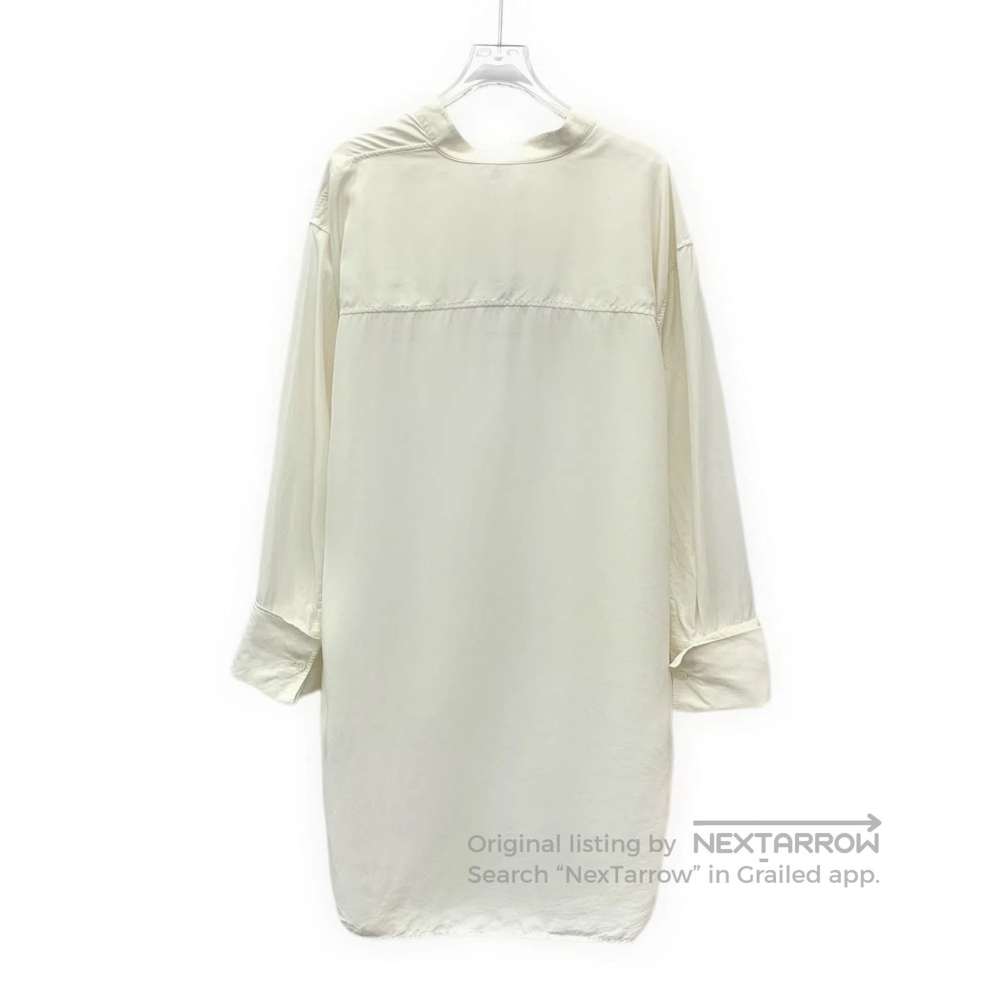 Loewe Loewe White Logo Silk V-Neck Shirt. Size S / US 4 / IT 40 - 2 Thumbnail