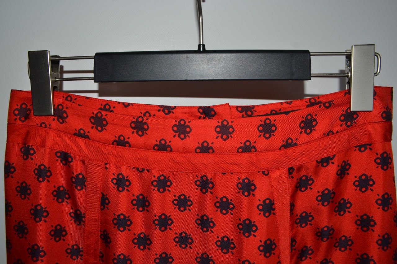 Marc Jacobs × Vintage Marc Jacobs Skirt 100% Silk Red Size 4 Size 25" / US 0 / IT 36 - 2 Thumbnail
