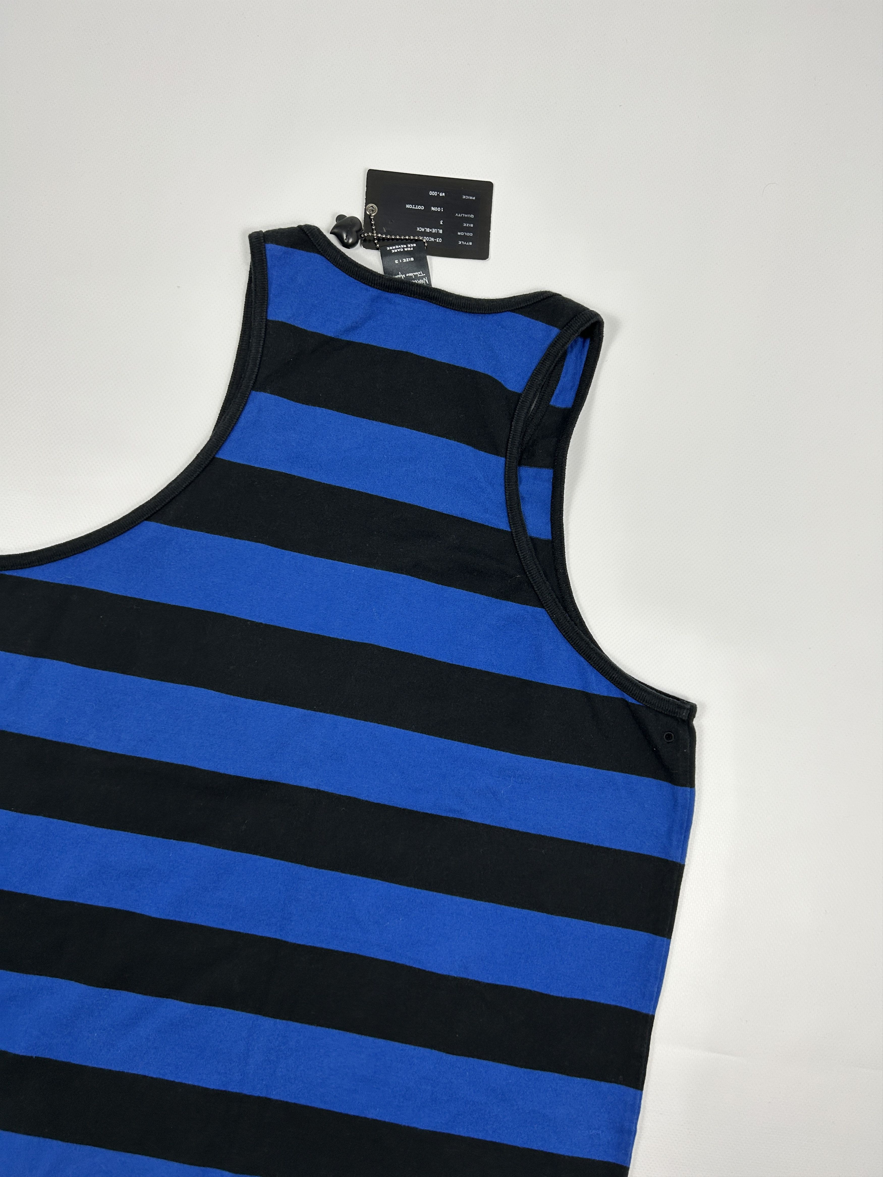 Number (N)ine N(N) SS2003 touch me i'm sick striped tank top Size US L / EU 52-54 / 3 - 7 Thumbnail