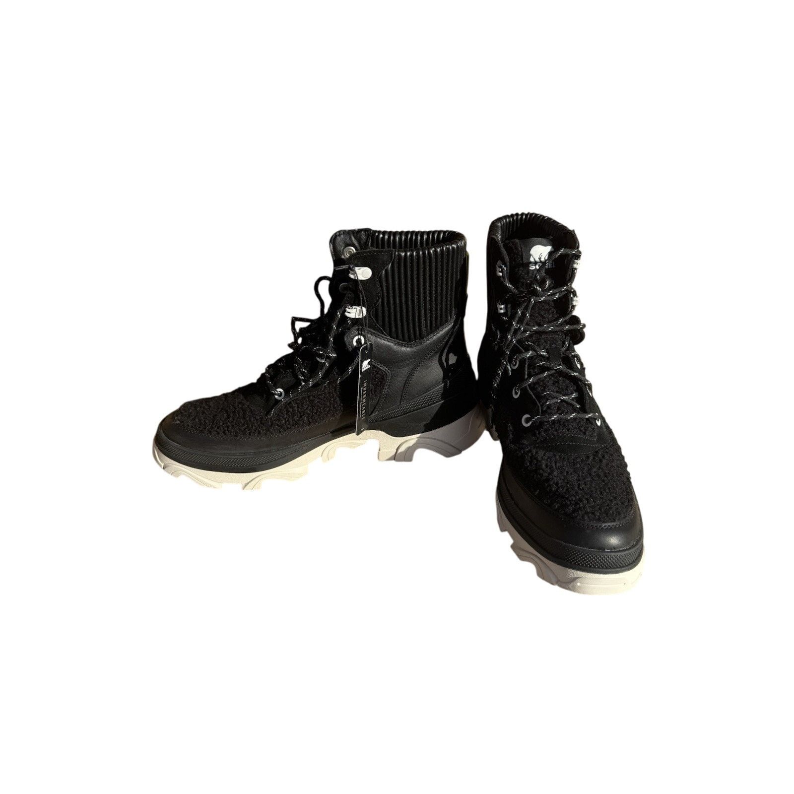 SOREL Sorel Brex Cozy Lace Up Waterproof Boots Black Sea Salt Size US 12 / IT 42 - 3 Thumbnail