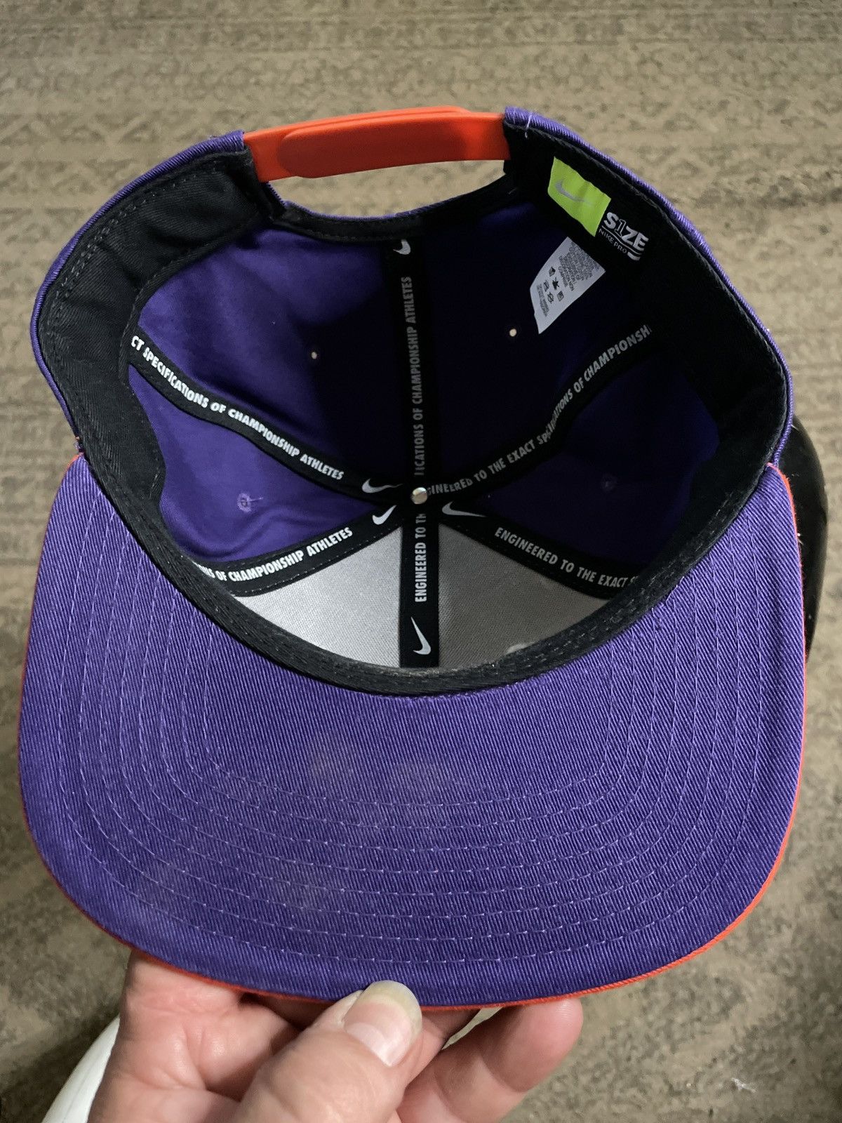 NCAA × Nike Clemson Tigers university SnapBack Hat ALL IN CAP vintage 🐅 Size ONE SIZE - 12 Thumbnail