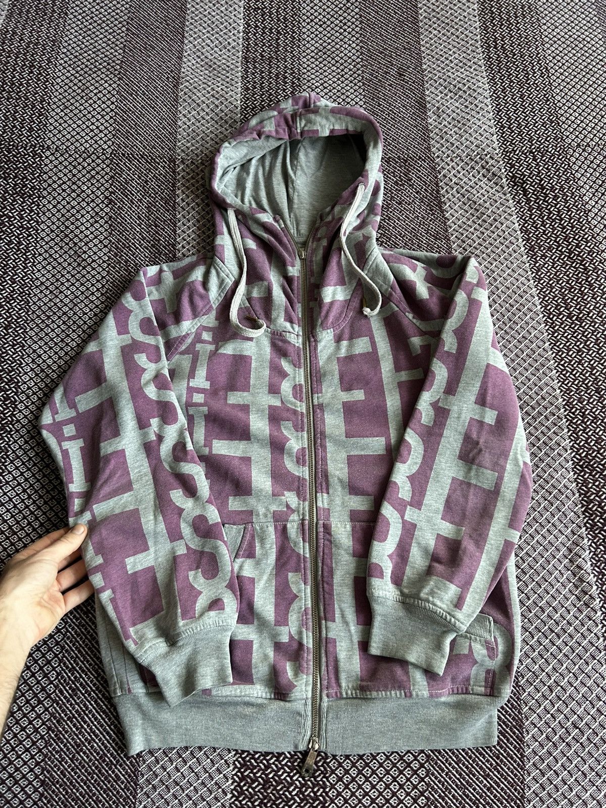 Diesel Vintage Diesel 90s Monogram Y2k Zip Hoodie Streetwear Size M Size M / US 6-8 / IT 42-44 - 7 Thumbnail