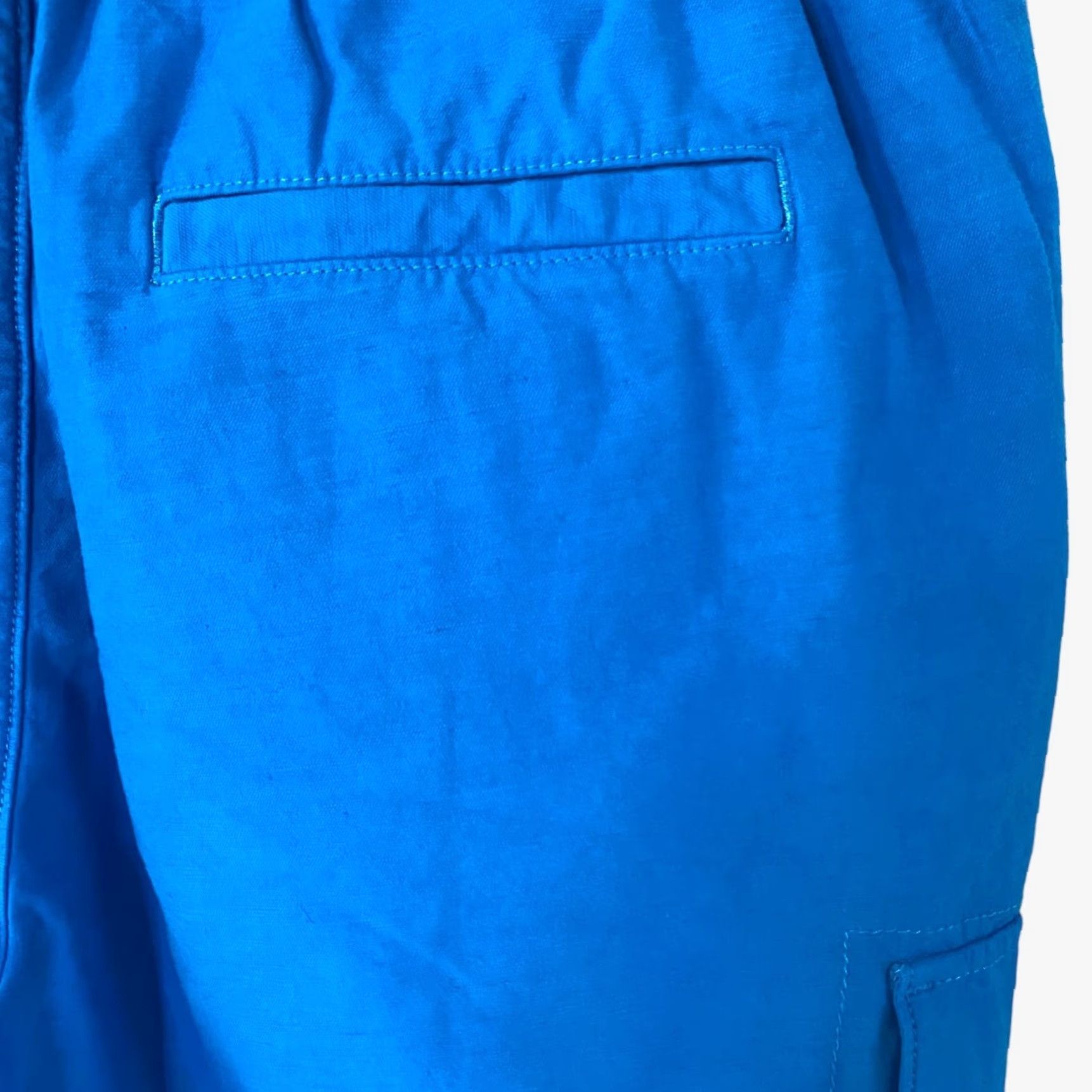 Everlane VINTAGE Everlane Cargo Shorts Men Large Organic Cotton Linen Blend Blue Casual Outdoor New Size US 33 - 6 Thumbnail