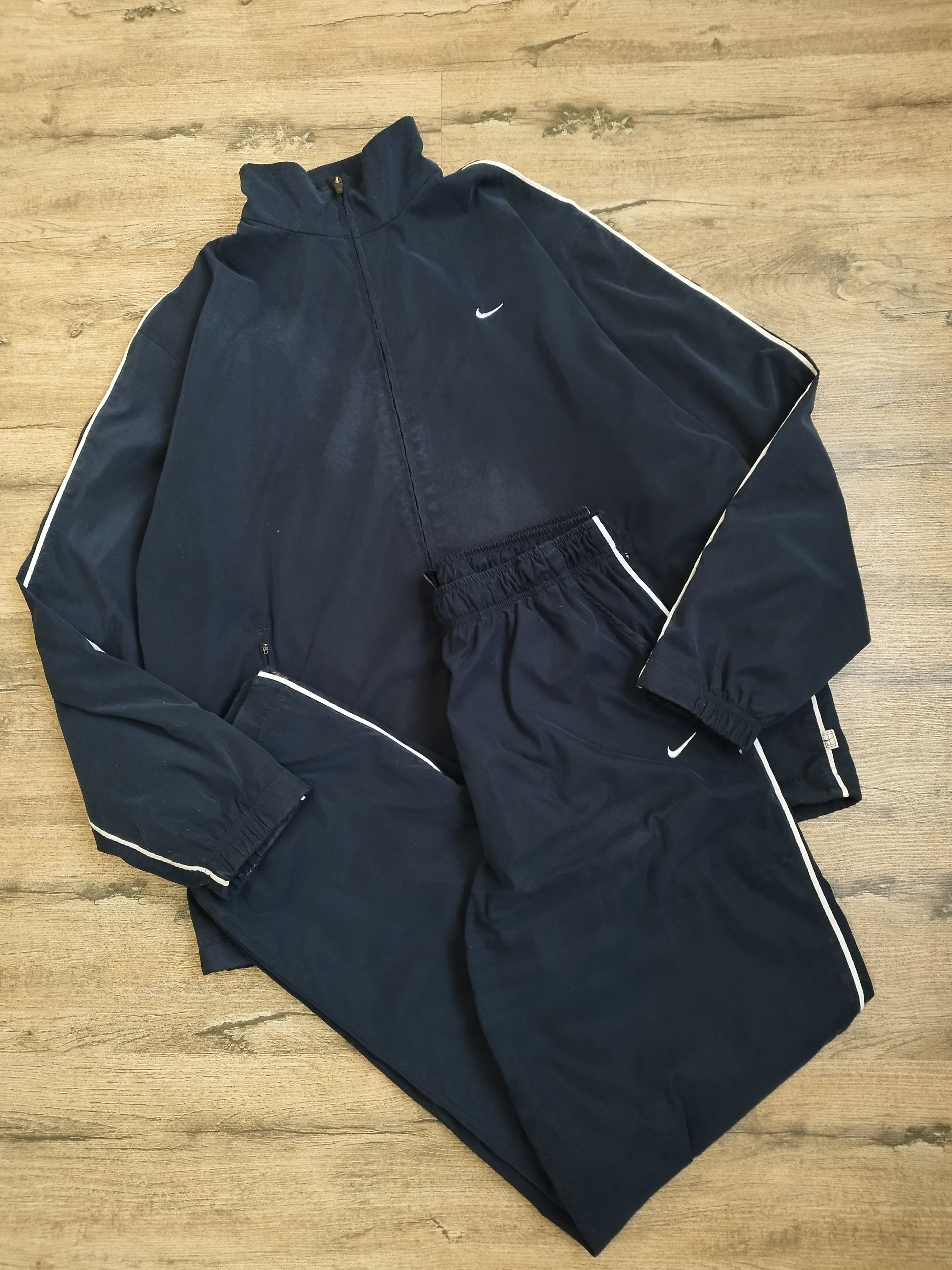 Nike Nike Vintage Tracksuit Set Jacket & Track Pants - Navy Blue Size US L / EU 52-54 / 3 - 1 Thumbnail