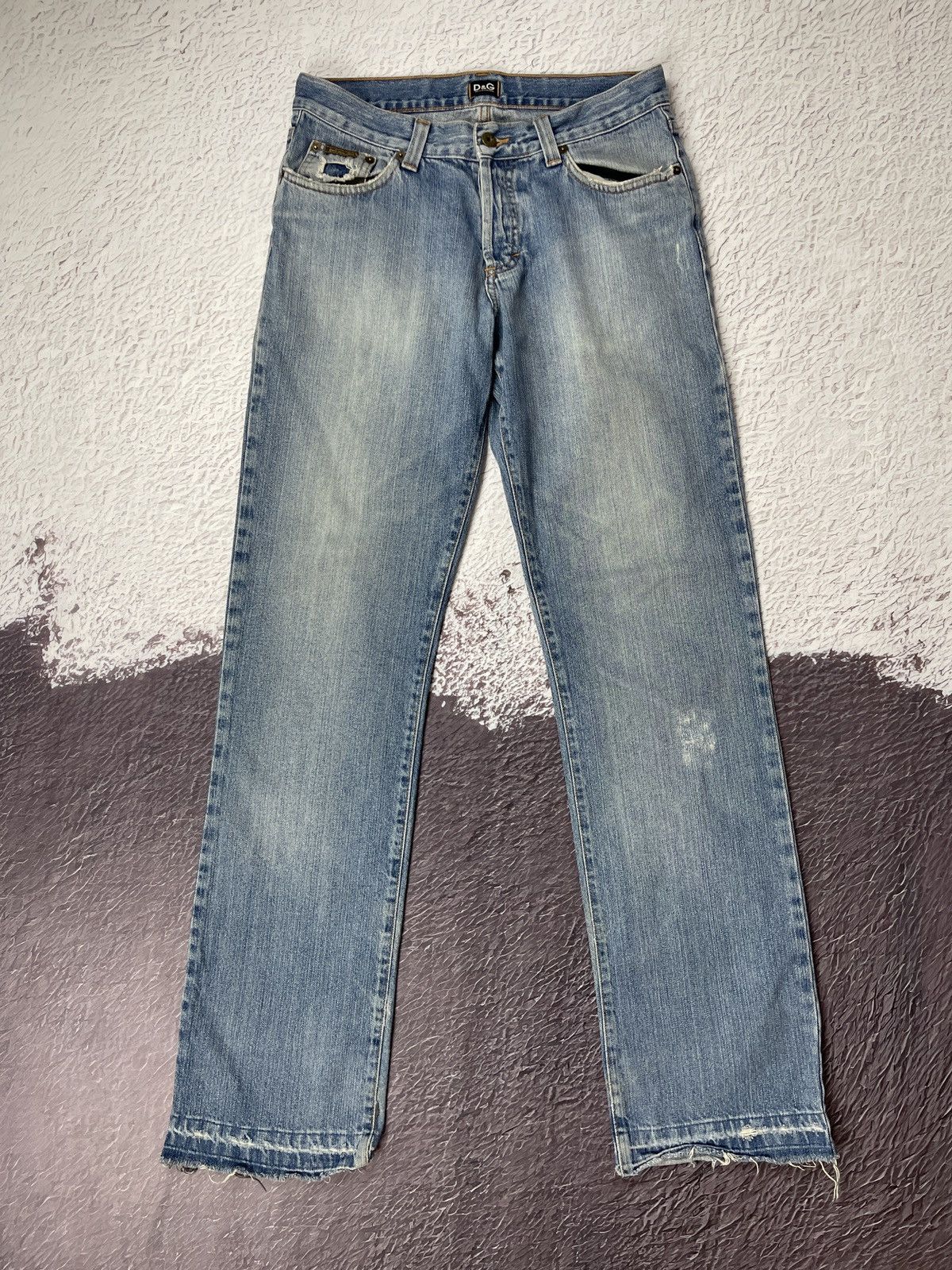 Dolce & Gabbana Dolce & Gabbana vintage big painted logo distressed denim Size US 32 / EU 48 - 3 Thumbnail