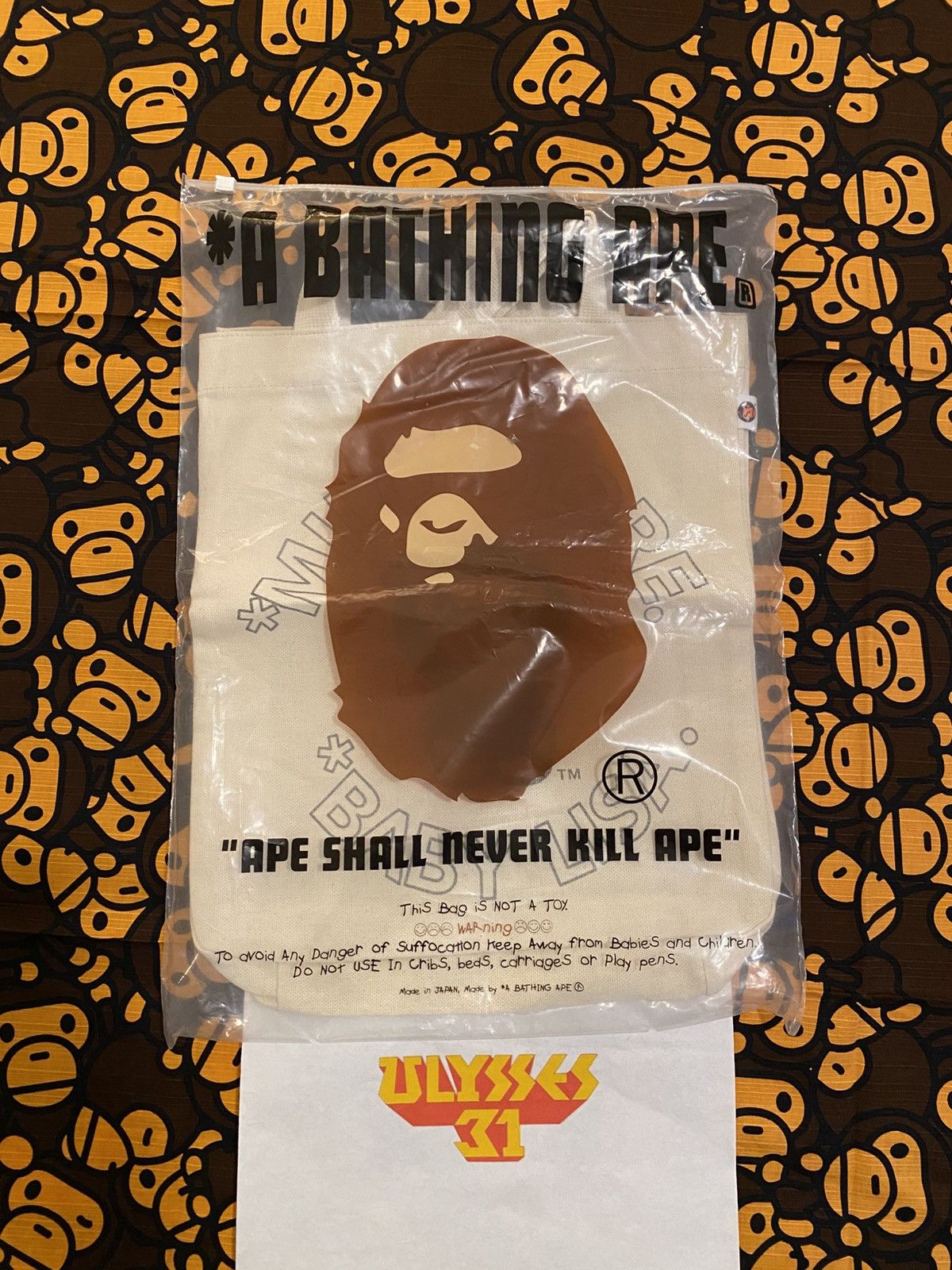 Bape Baby Milo Baby Lisa Canvas Tote Size ONE SIZE - 10 Thumbnail