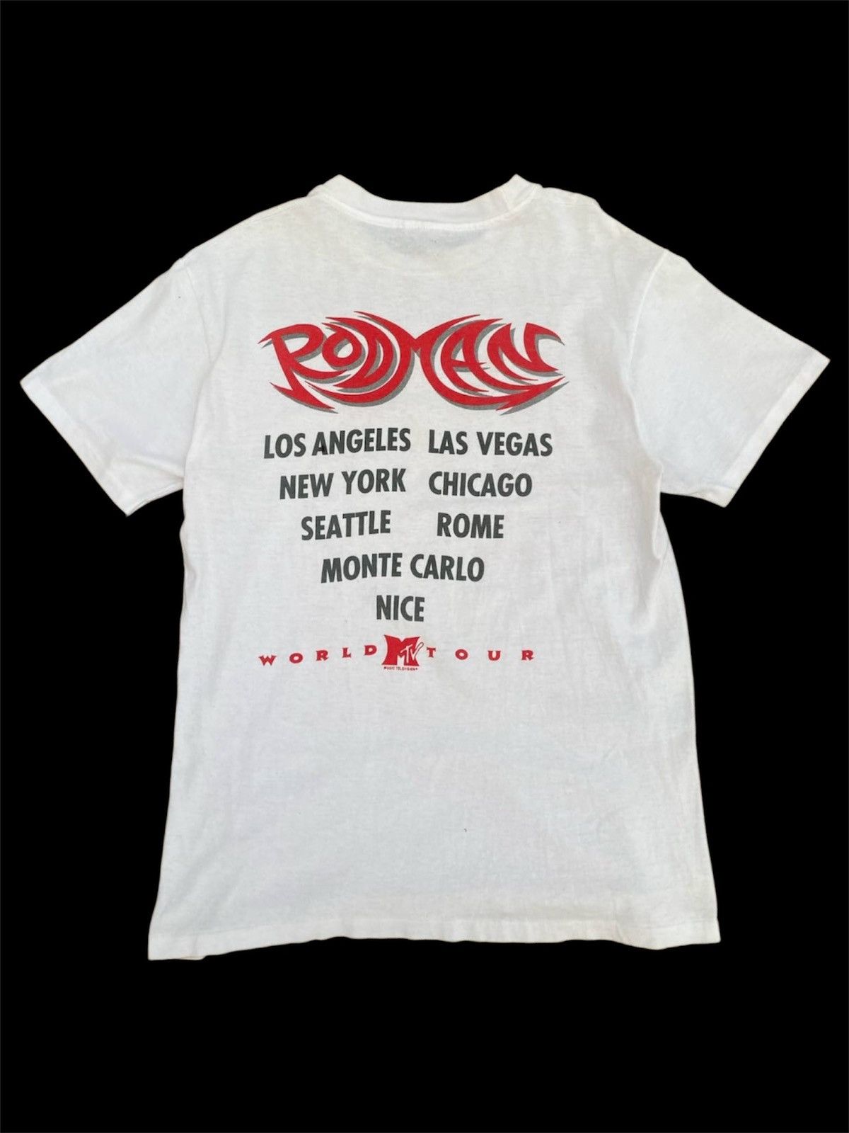 Champion × Rap Tees × Vintage Vintage 1996 Dennis Rodman World Tour Tee Size US M / EU 48-50 / 2 - 2 Thumbnail