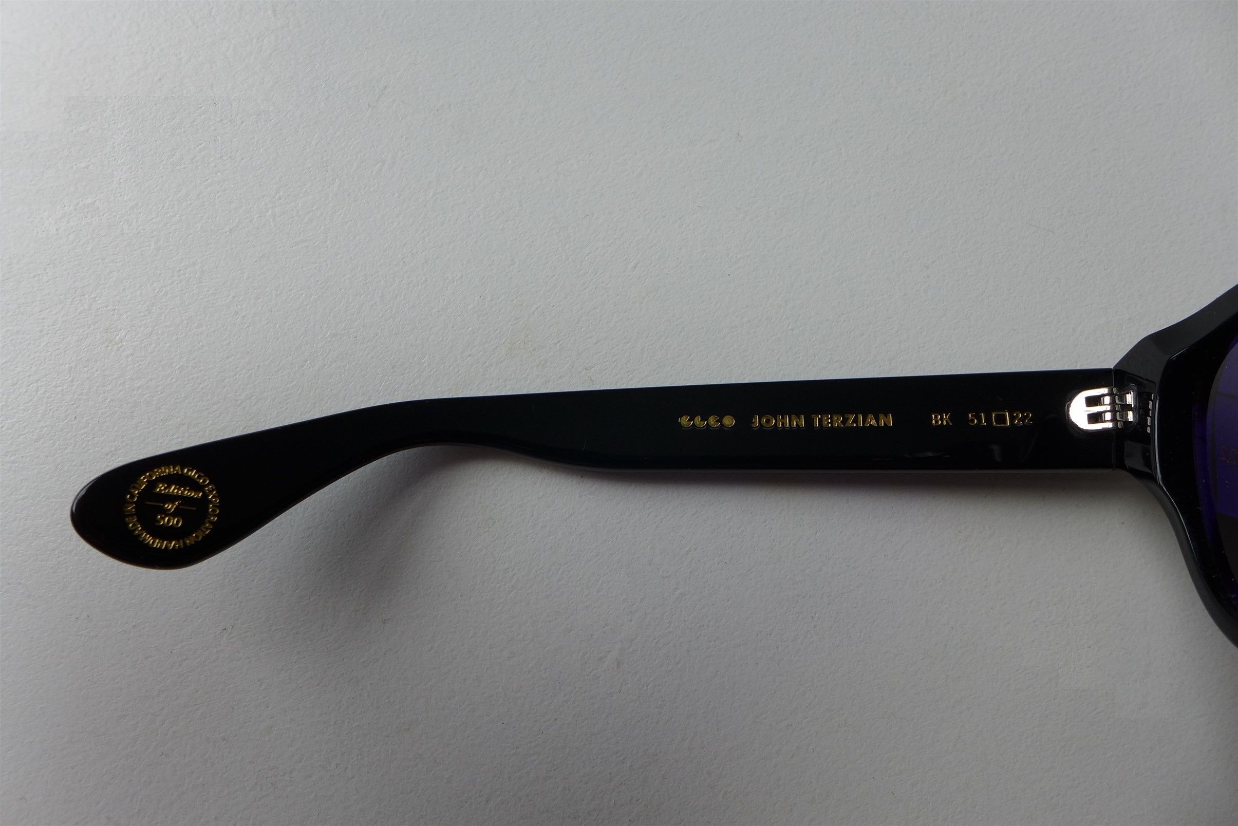 Garrett Leight GLCO x John Terzian Sunglasses -- Black Acetate Size ONE SIZE - 10 Thumbnail