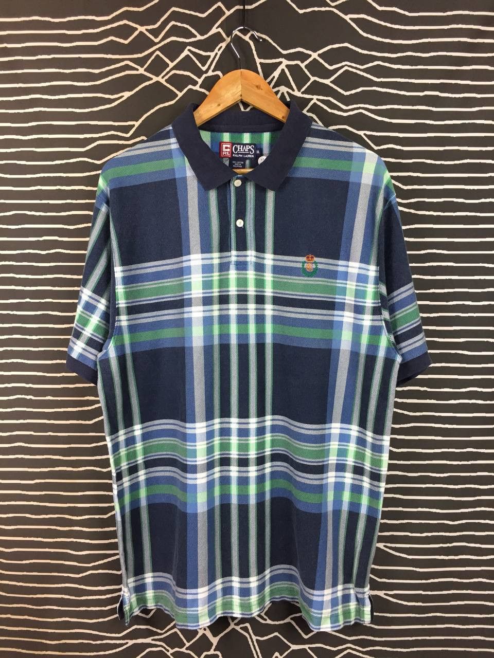 Chaps Ralph Lauren Vtg Chaps Ralph Lauren Crest Logo Plaid Polo Shirt Size US XL / EU 56 / 4 - 1 Thumbnail
