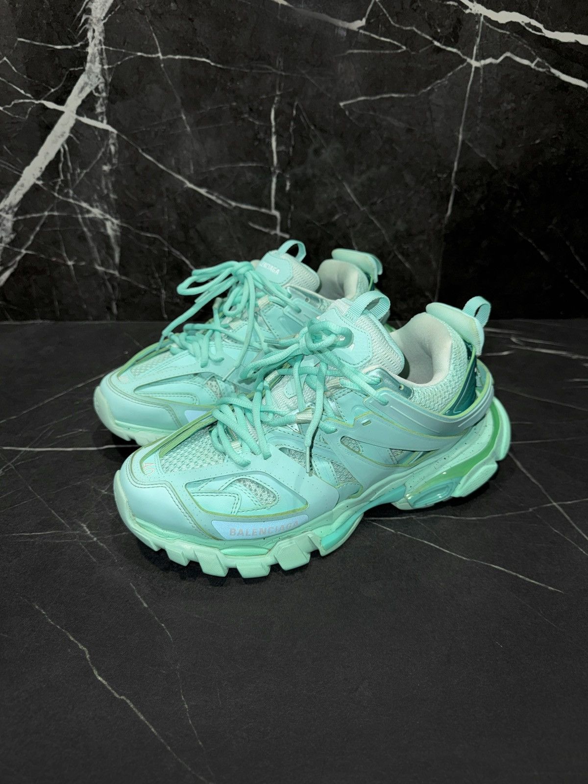 Balenciaga Balenciaga Track Recycled Mint Sneakers Size US 7 / EU 40 - 1 Thumbnail