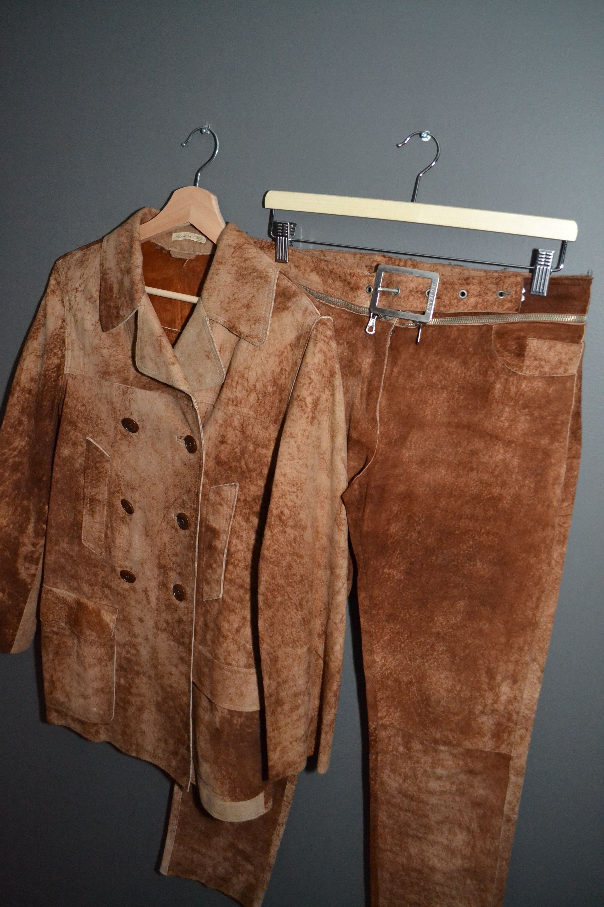 Jean Paul Gaultier Jean Paul Gaultier 1990s Leather Suit Jacket Pants 42 44 Size M / US 6-8 / IT 42-44 - 1 Thumbnail