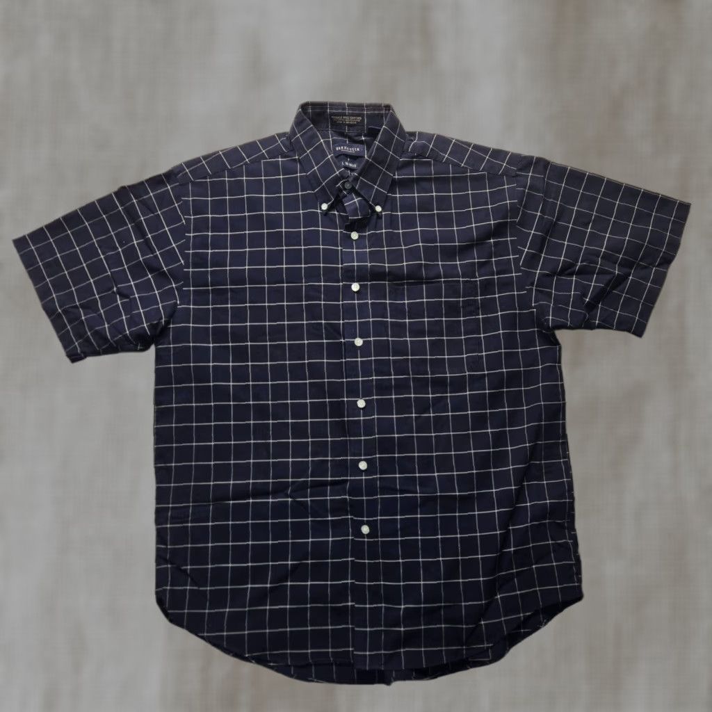Van Heusen Van Heusen Shirt Dress Shirt Men 16.5 Blue Long Sleeve Button Up Regular Fit Size 46R - 1 Thumbnail