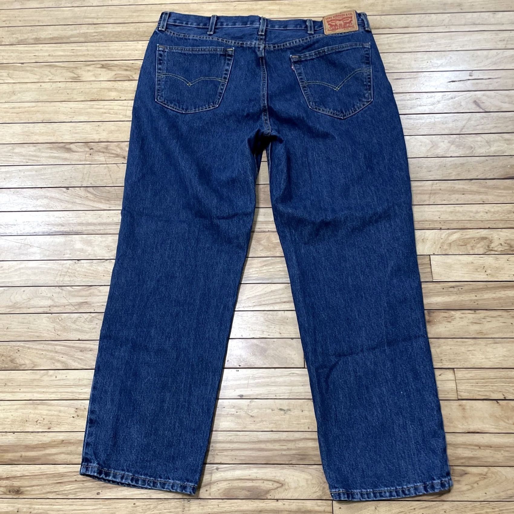 Levi's VINTAGE Levi's 550 Jeans Men 40x30 Dark Blue Denim Baggy Wide 90s Hip Hop Straight Relaxed Classic Blue Mens Size US 40 / EU 56 - 2 Thumbnail