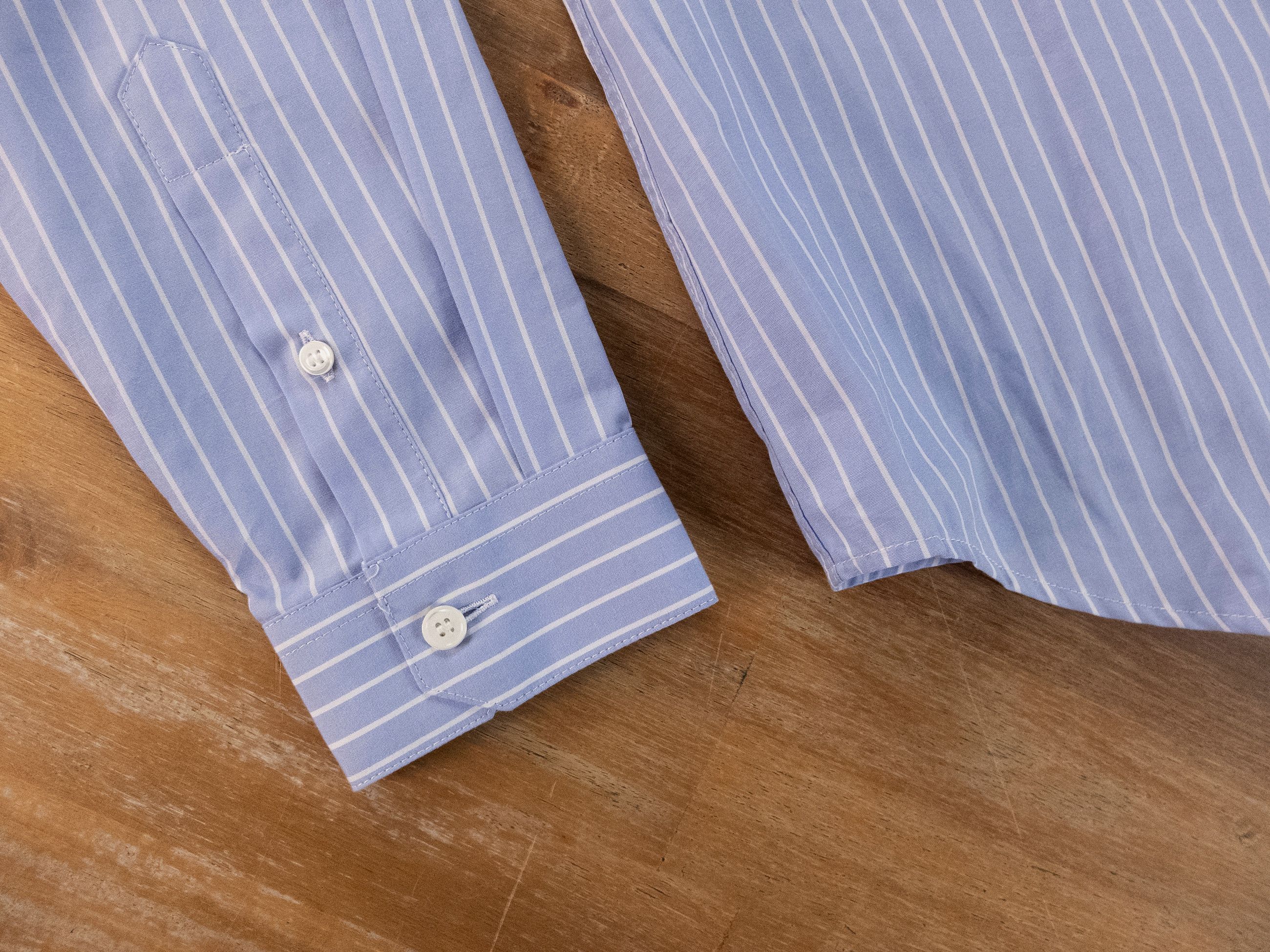 Versace VERSACE La Greca blue striped shirt Size 40 / Medium Size US M / EU 48-50 / 2 - 8 Thumbnail