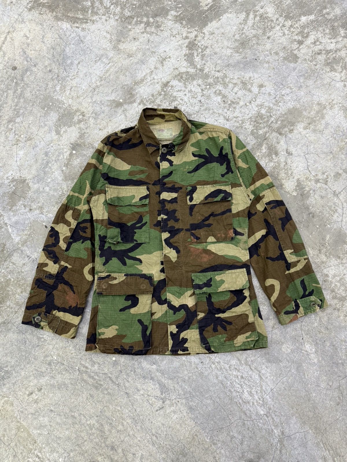 Vintage Vintage Us Army Woodlands Camouflage Jacket Size US S / EU 44-46 / 1 - 1 Thumbnail