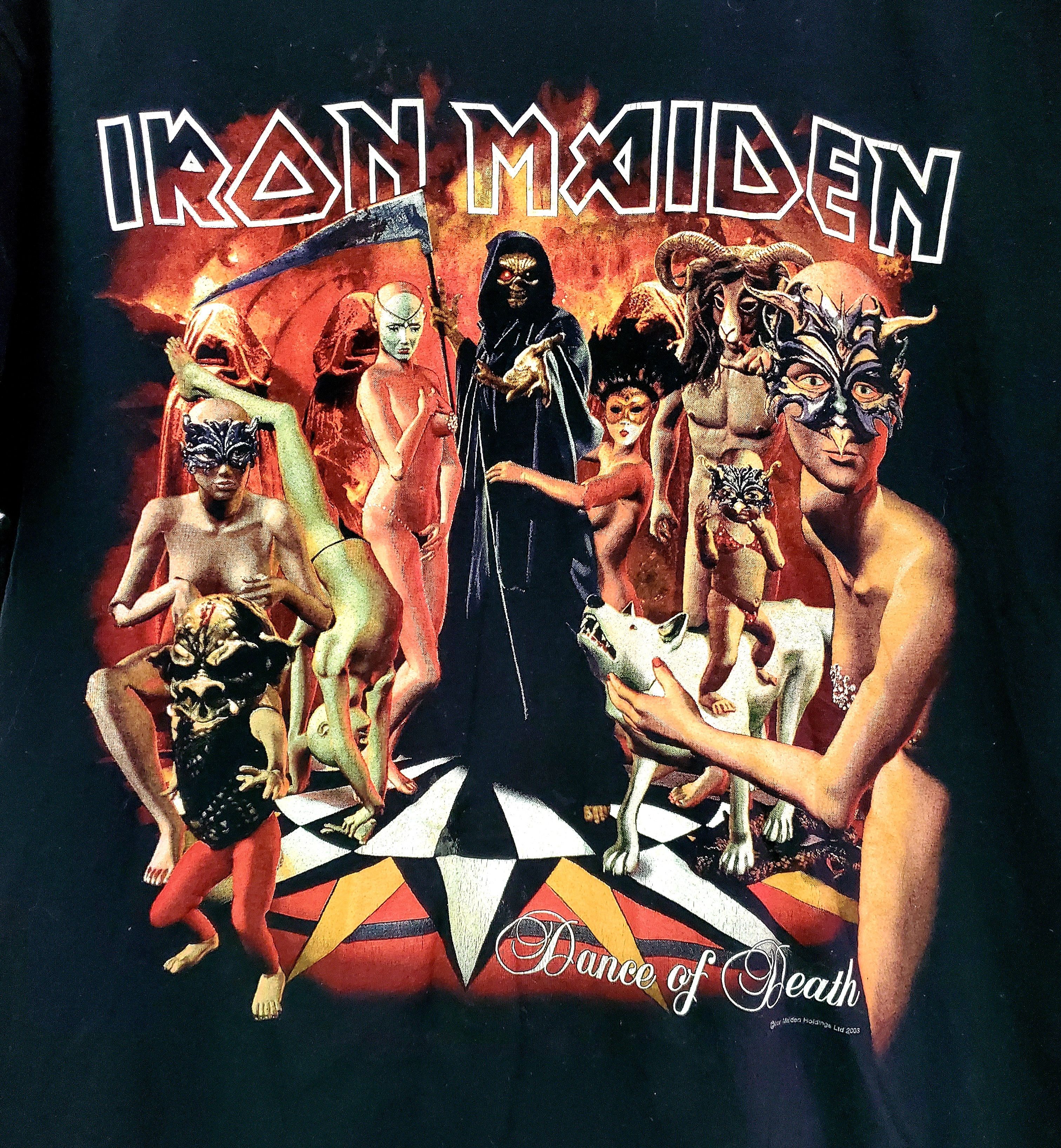 Band Tees × Iron Maiden × Vintage Vintage Iron Maiden Dance of Death World Tour Tshirt size L Size US L / EU 52-54 / 3 - 2 Thumbnail