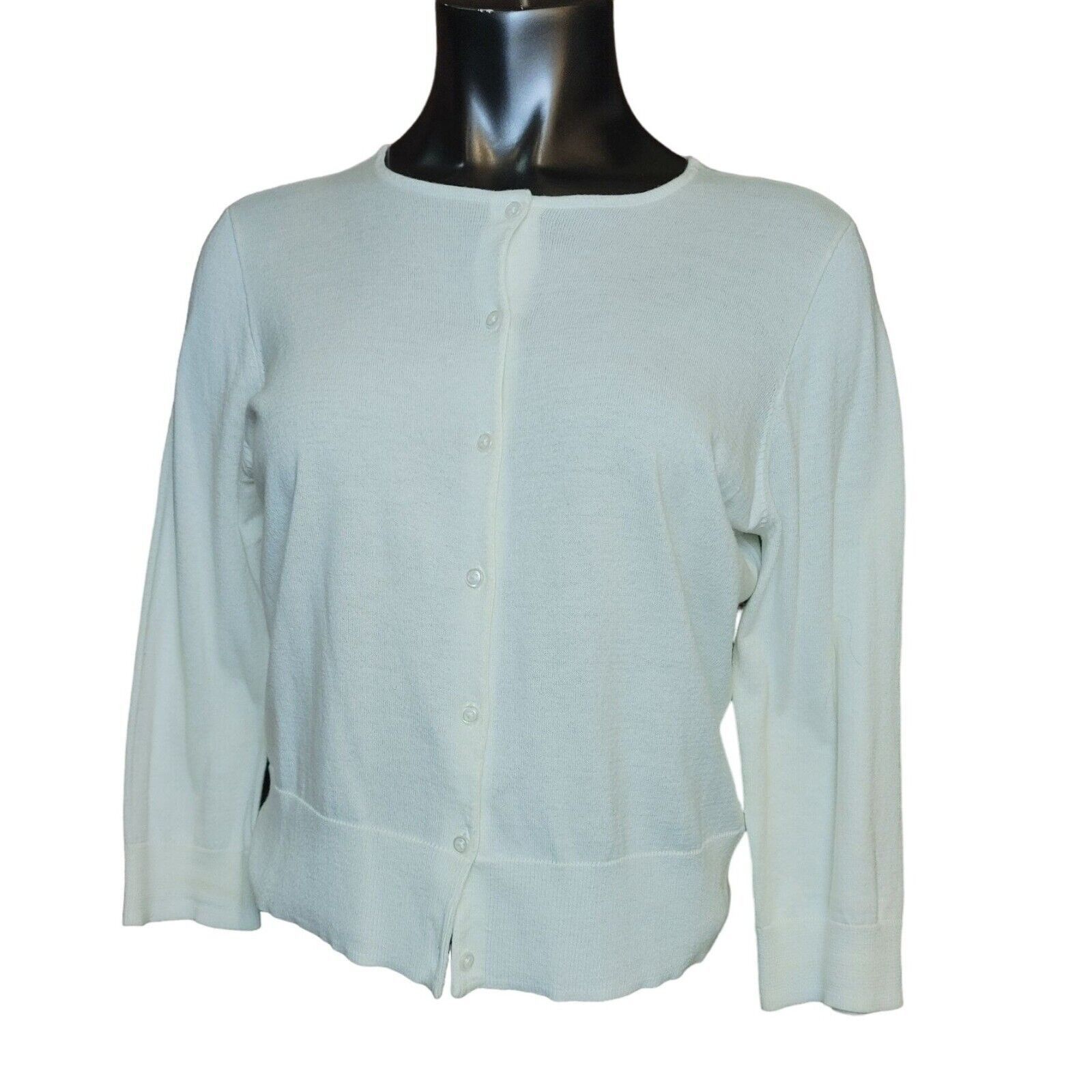 Chaps Chaps Women's Long Sleeves Button-up White Top Size L Size L / US 10 / IT 46 - 1 Thumbnail