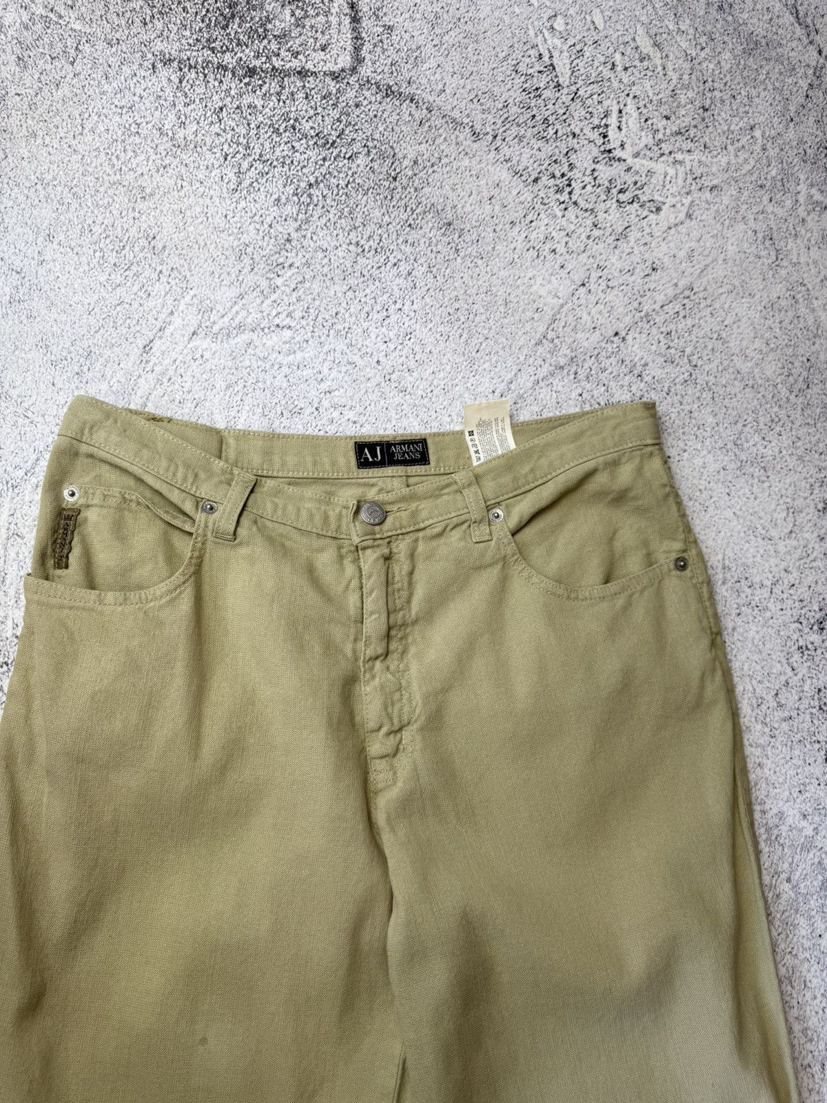 Armani Vintage Armani Jeans Linen Pants Metal Logo Old Money Size US 32 / EU 48 - 15 Thumbnail