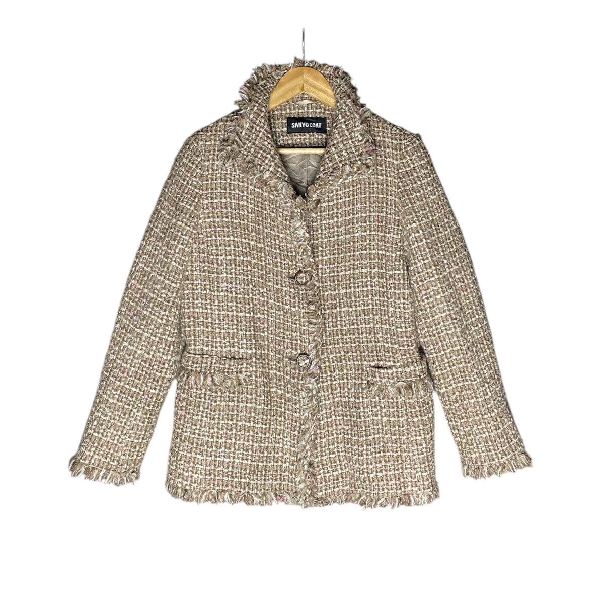 Japanese Brand Sanyo Coat Minx Fur button Jacket Size M / US 6-8 / IT 42-44 - 1 Thumbnail