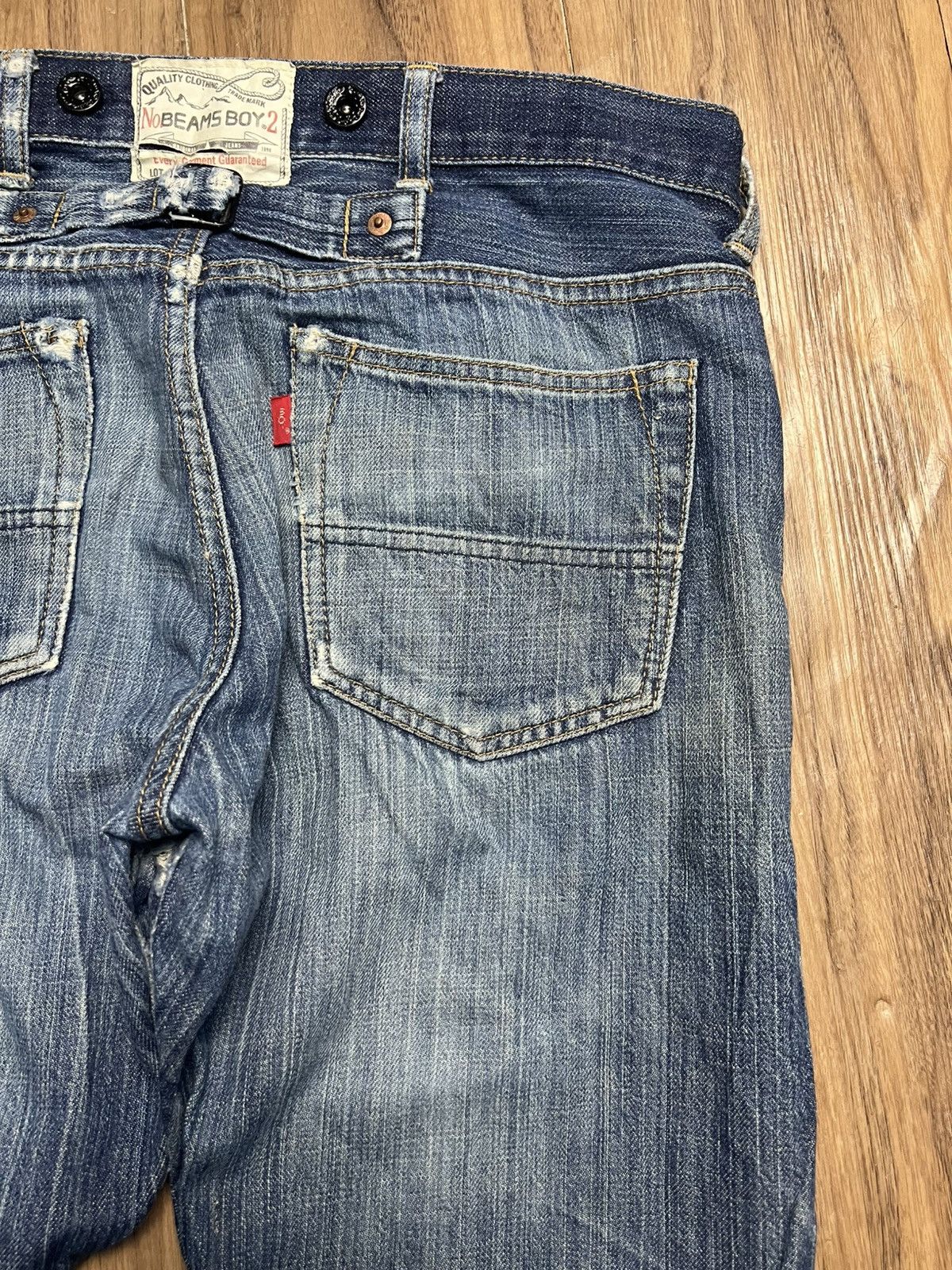 Beams Japan BEAMS BOY Japan Vintage Style Buckle Back Denim Jeans (45) Size 31" - 14 Thumbnail