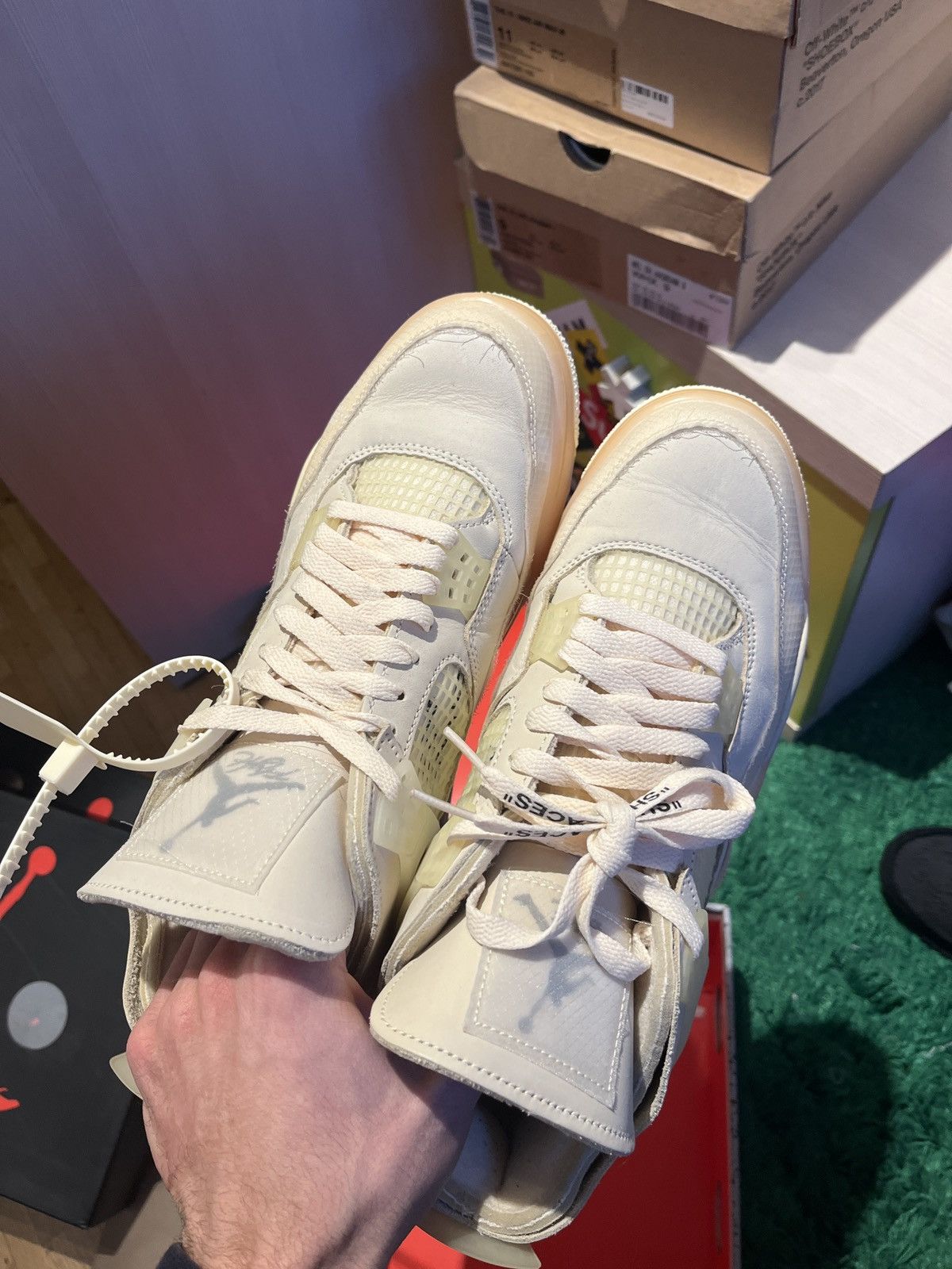 Jordan Brand Jordan 4 Off-White Sail Size US 10 / EU 43 - 6 Thumbnail