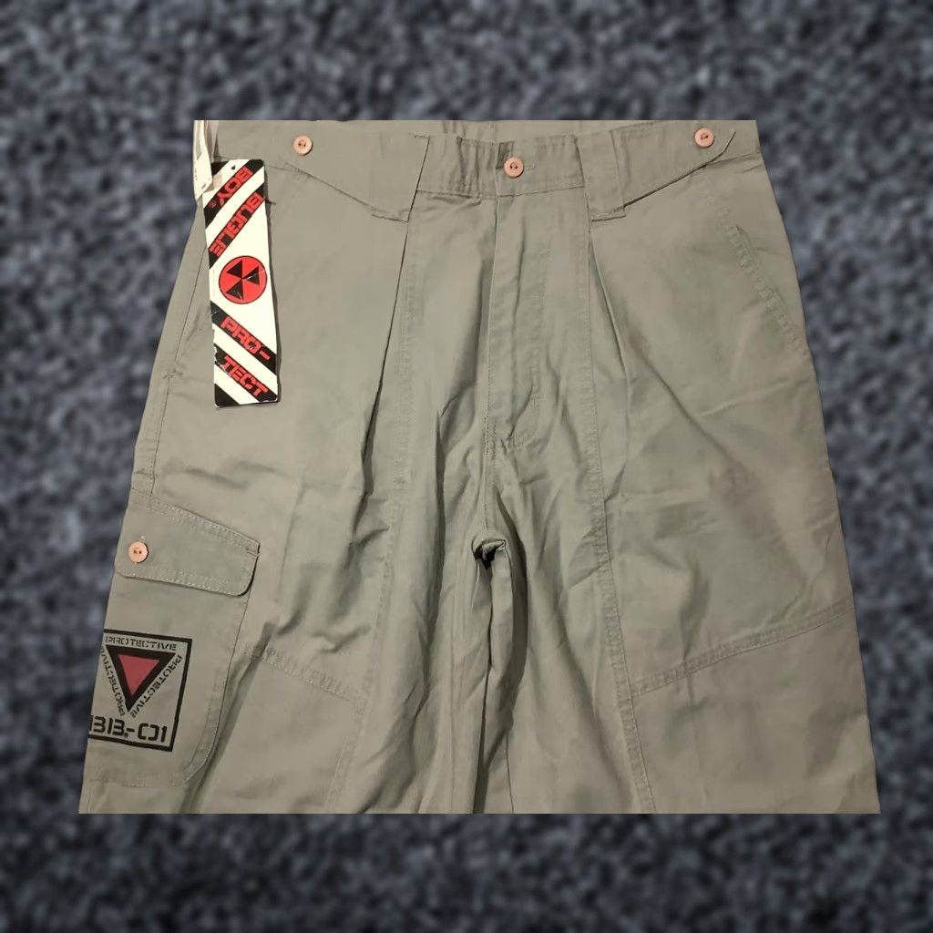 Bugle Boy Bugle Boy Pants Mens 34x33 Green Pleated Front Cargo Pocket 90's Sears Vintage Size US 34 / EU 50 - 1 Thumbnail