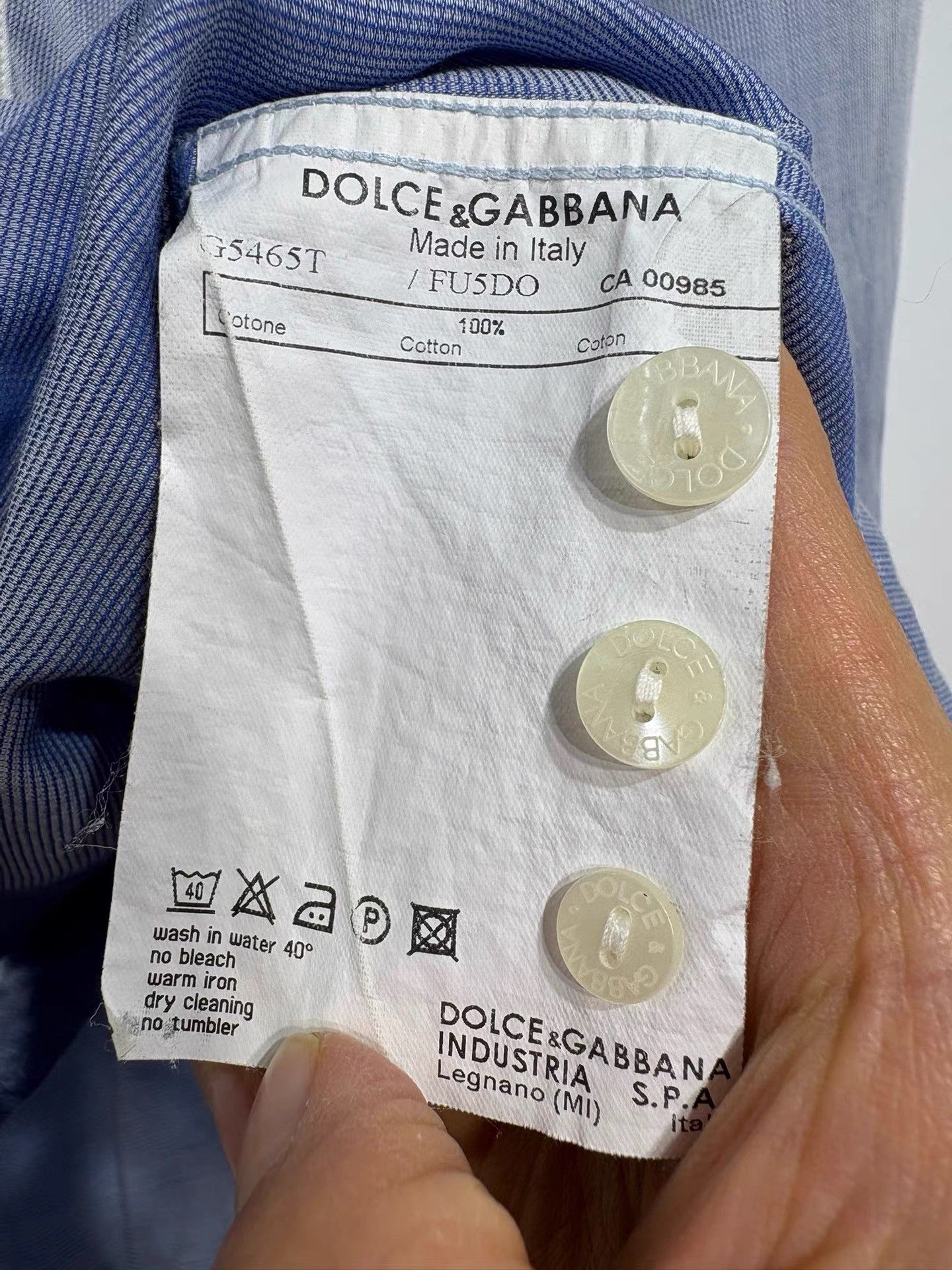 Dolce & Gabbana Dolce&Gabbana Men's Long Sleeve Shirt K29 Size US XXS / EU 40 - 5 Thumbnail