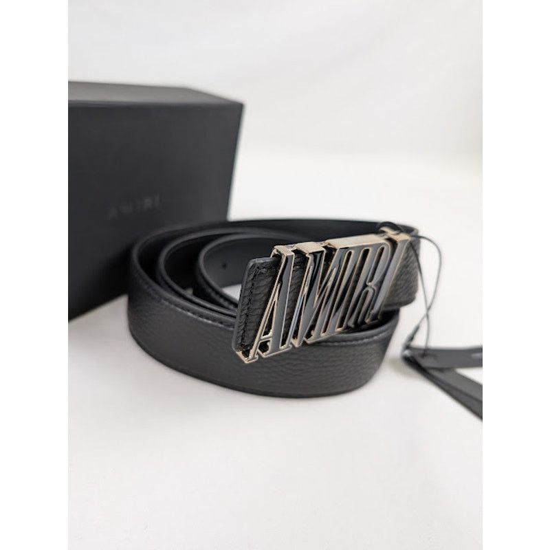 Amiri o1rshd1 Size: 100 /4CM Enamel Amiri Core Belt in Black Size 40 - 3 Thumbnail