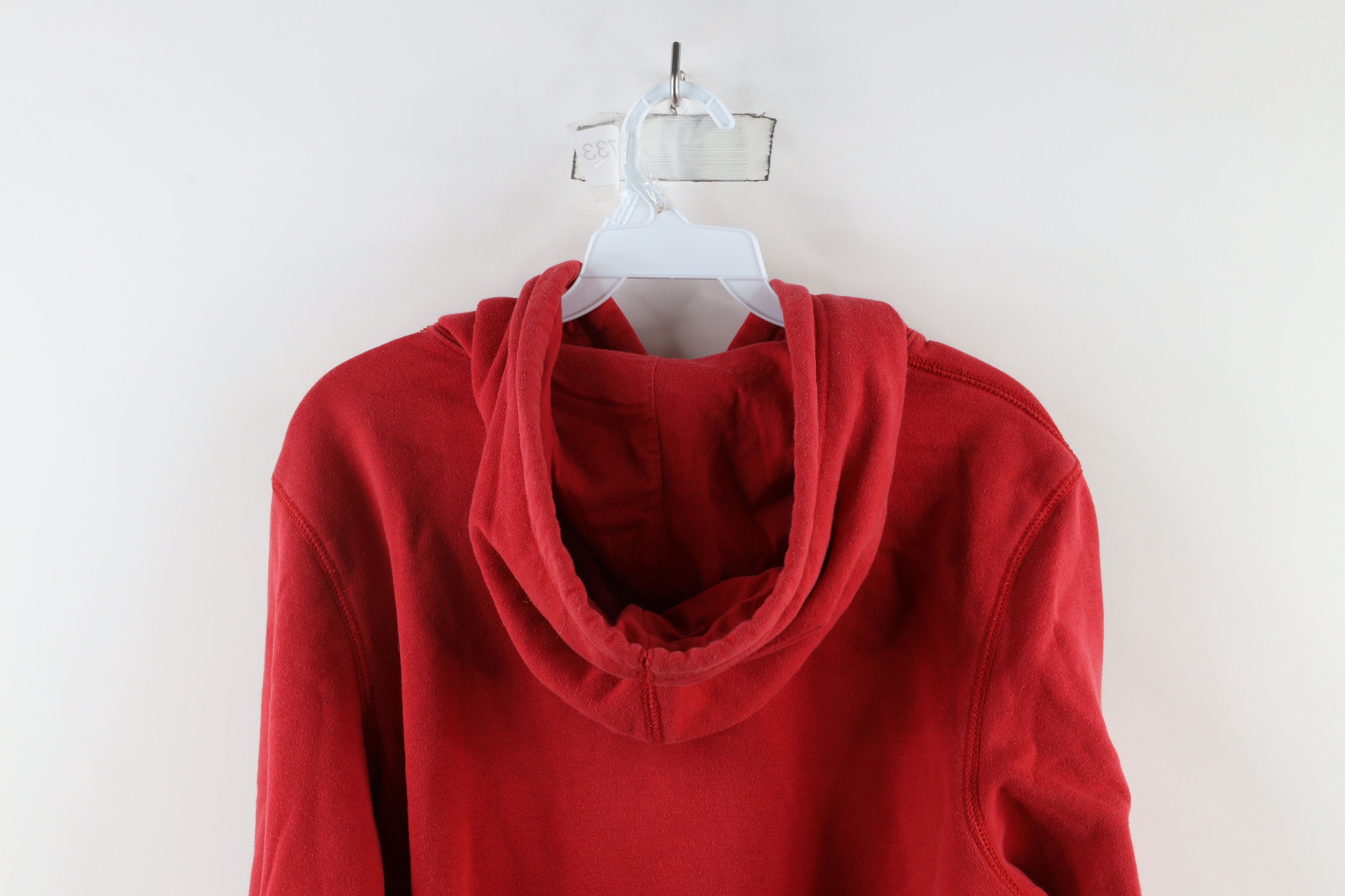 Nike × Vintage Vintage Nike Travis Scott Mini Swoosh Hoodie Sweatshirt Red Size US S / EU 44-46 / 1 - 10 Thumbnail