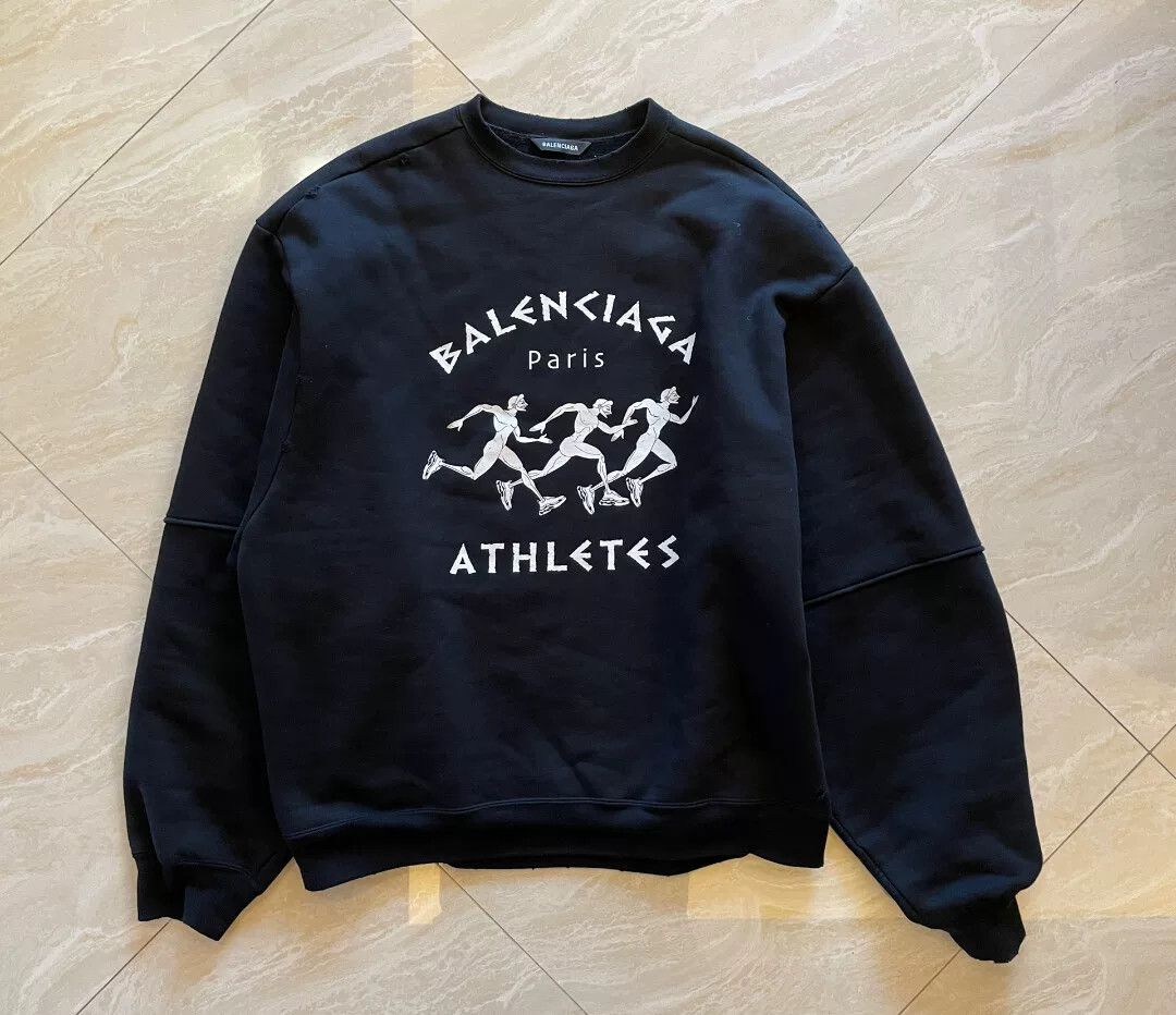 Balenciaga Balenciaga Marathon Sweater SS21 Heavyweight Hoodie Size US M / EU 48-50 / 2 - 1 Thumbnail