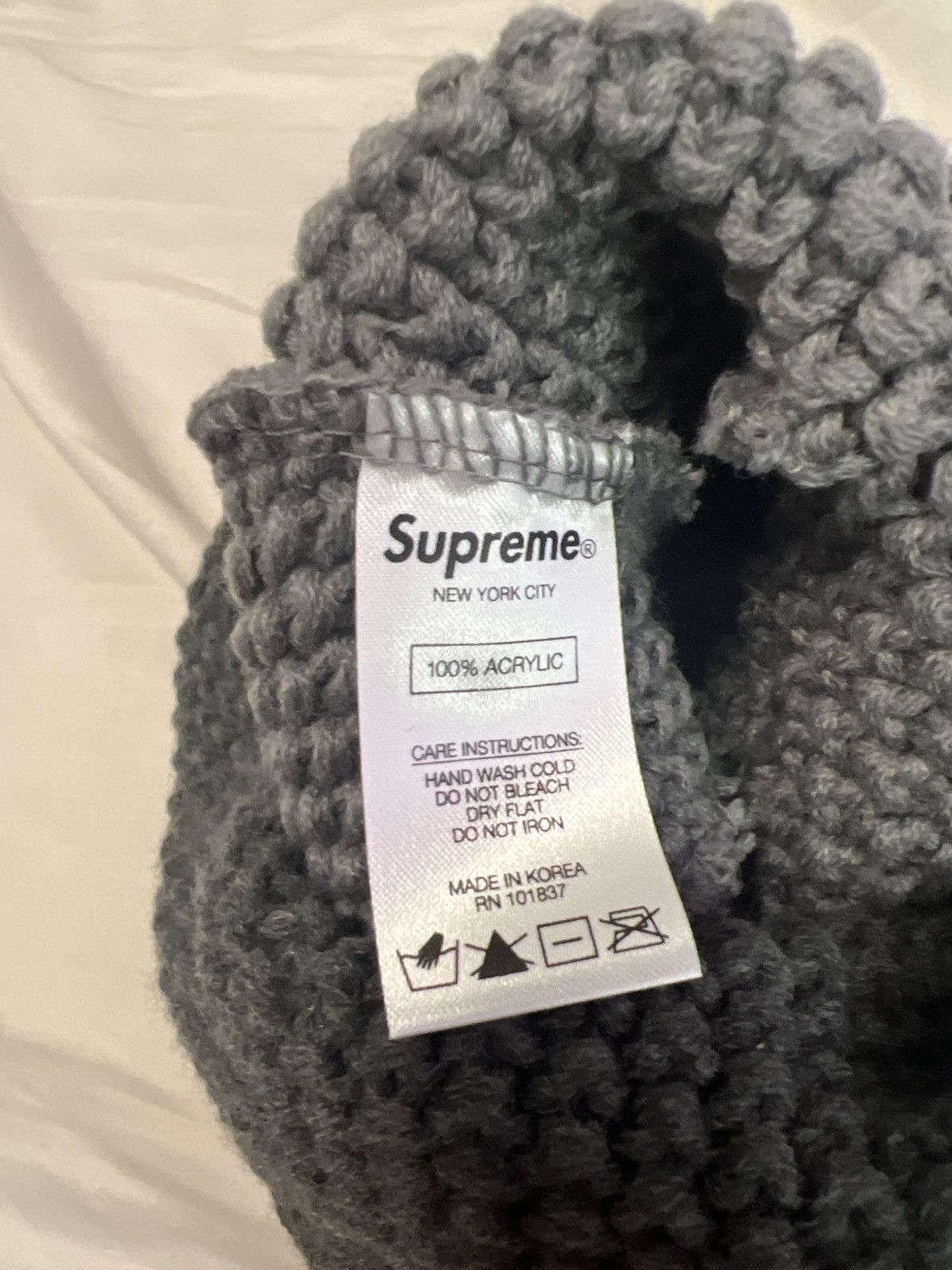 Supreme Crochet Beanie Heather Grey　グレー Buy Supreme Crochet Beanie 'Heather Grey' - SS25BN12 HEATHER