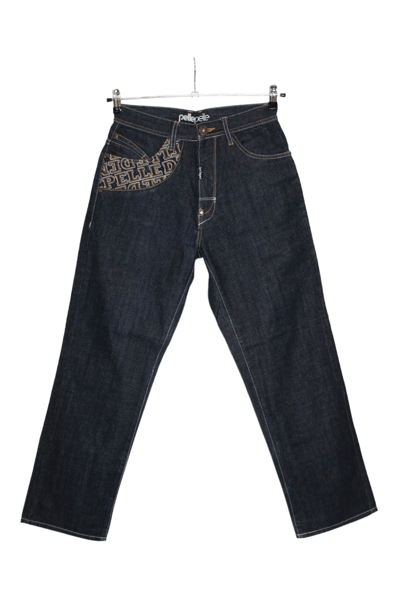 Pelle Pelle 🔥VTG 90s Pelle Pelle Straight-leg Raw Denim Baggy Rap Jeans Size US 30 / EU 46 - 2 Thumbnail