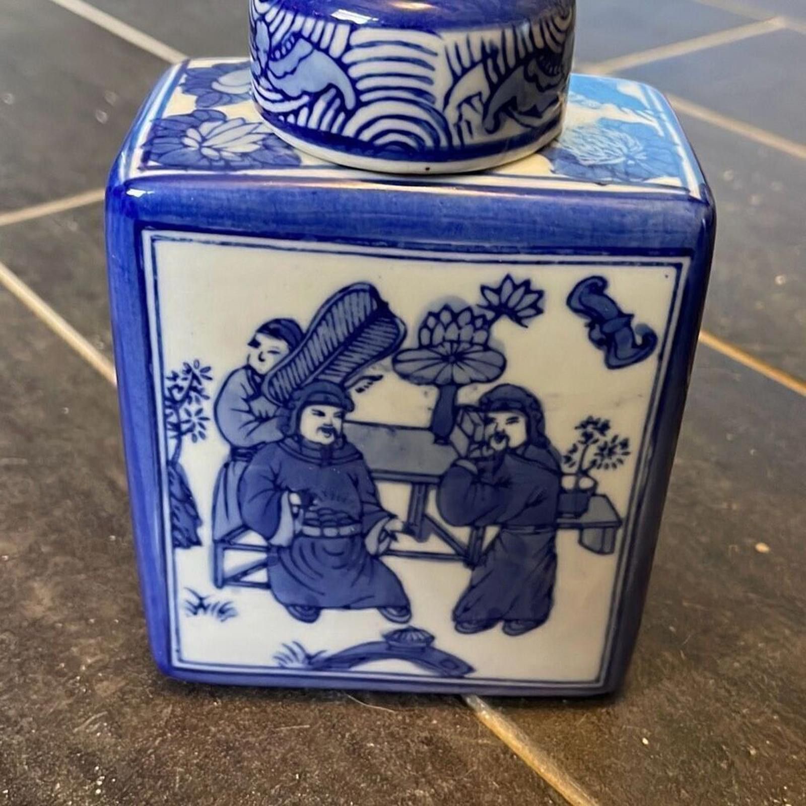 Designer Chinese porcelain tea jar 4 by 7 Size ONE SIZE - 5 Thumbnail