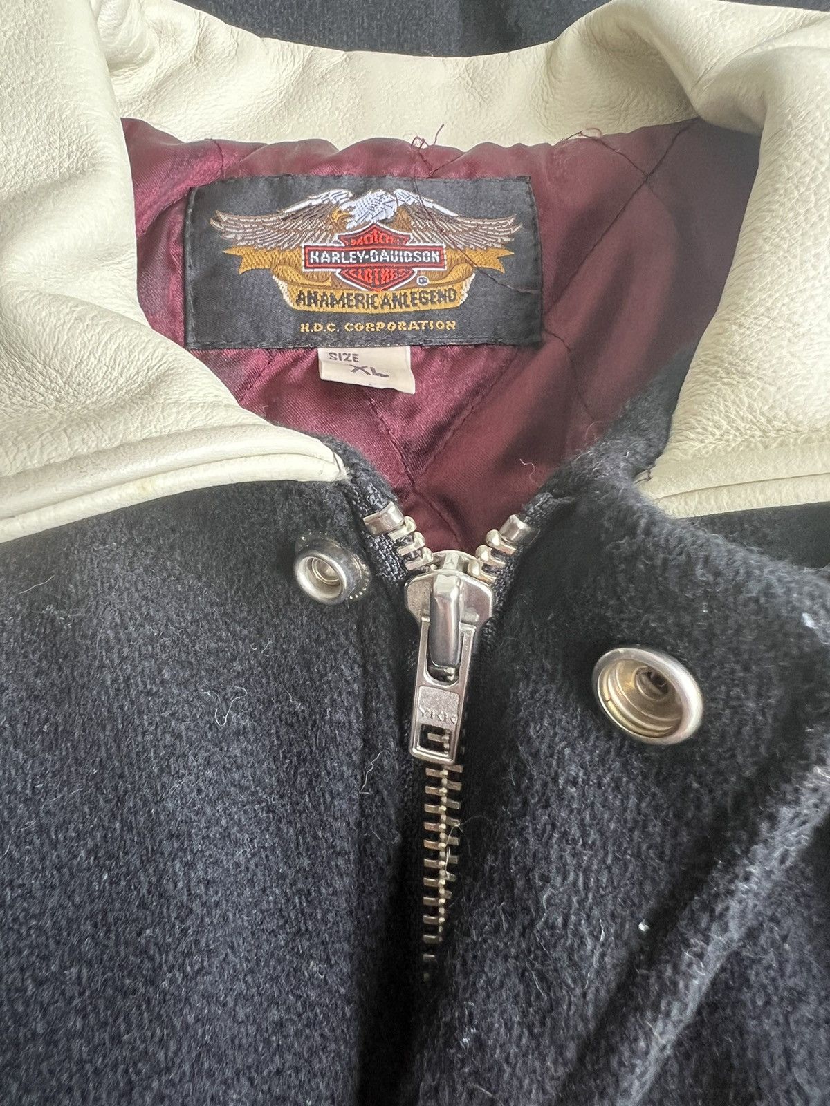 Harley Davidson 1980s Harley Davidson Pro Rider Leather Varsity Jacket Size US XL / EU 56 / 4 - 11 Thumbnail