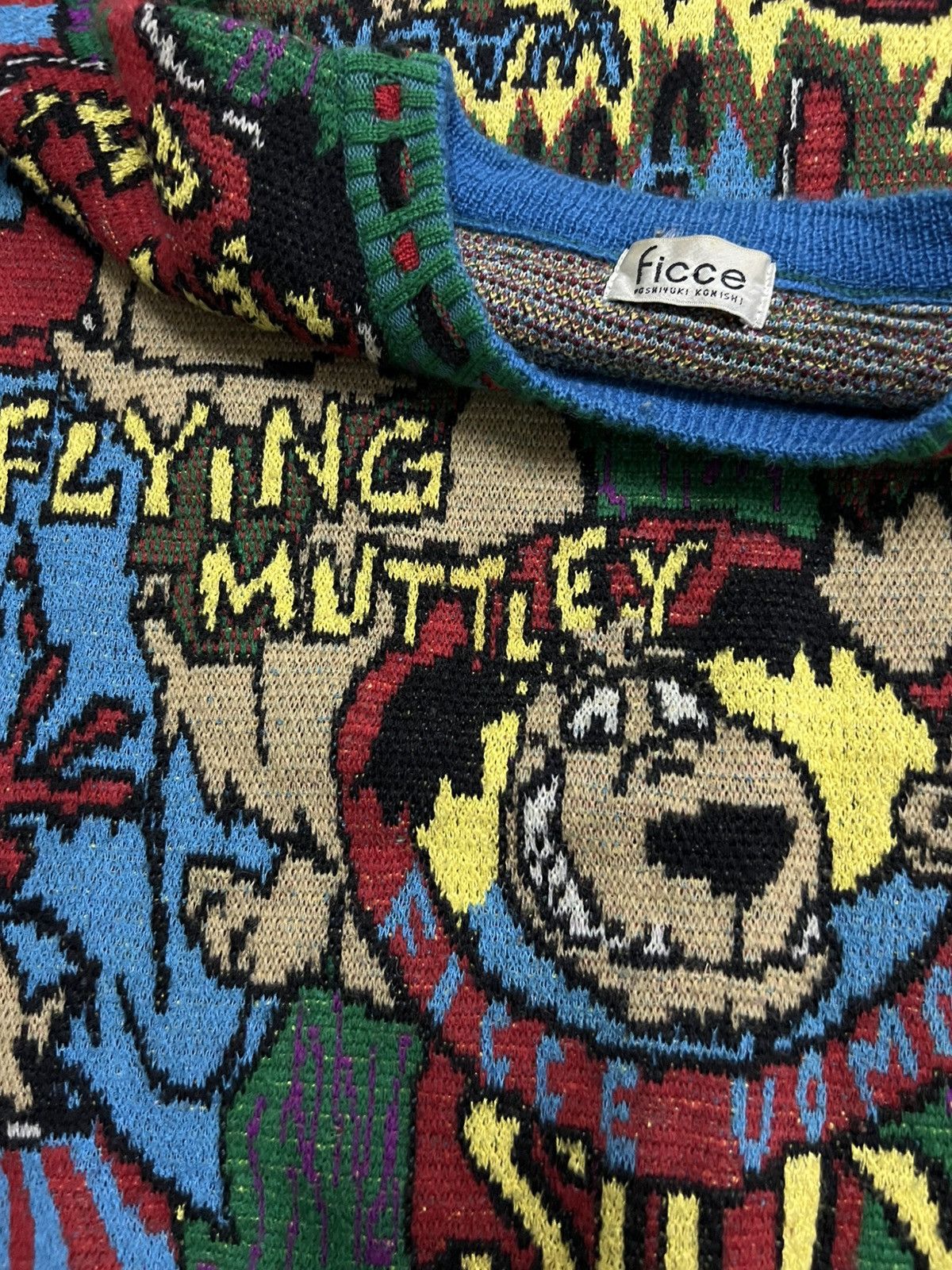 Anime ARCHIVE 80s Ficce Muttley Wacky Race Anime Intarsia Knitwear Size US M / EU 48-50 / 2 - 7 Thumbnail