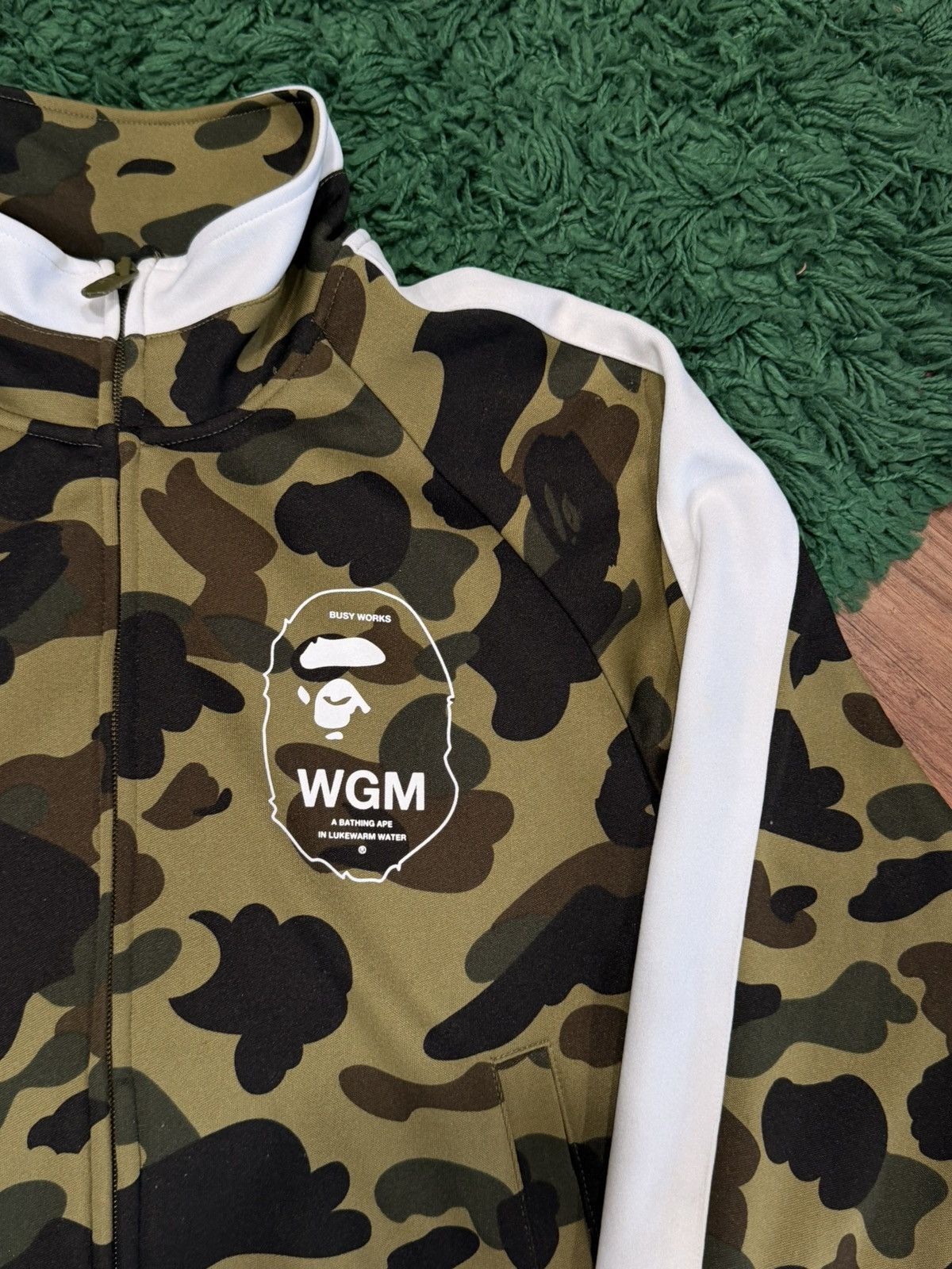 Bape BAPE - Green Camo Ape Head WGM Track Jacket - Medium Size US M / EU 48-50 / 2 - 3 Thumbnail