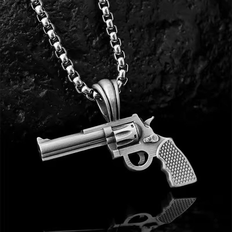 Jewelry Creative Fashionable Revolver Pendant Necklace Size ONE SIZE - 2 Thumbnail