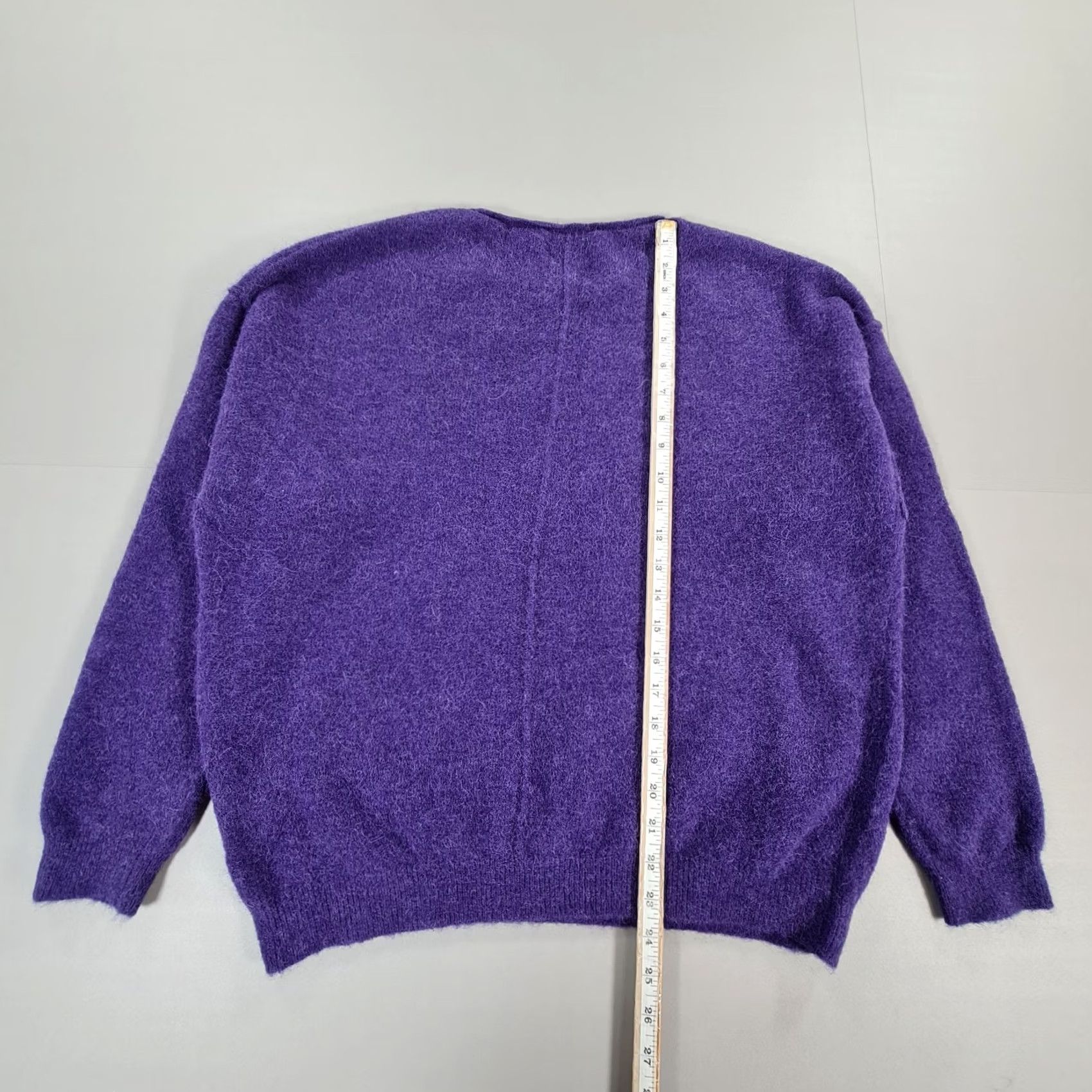 Gerry Weber Gerry Weber Jumper Purple 12 UK Angora Wool Knit Pullover Wool Angora Elastane Round Neck Long Sleeve Casual Winter 12 Womens Pullover Mens Girls Size XL / US 12-14 / IT 48-50 - 5 Thumbnail