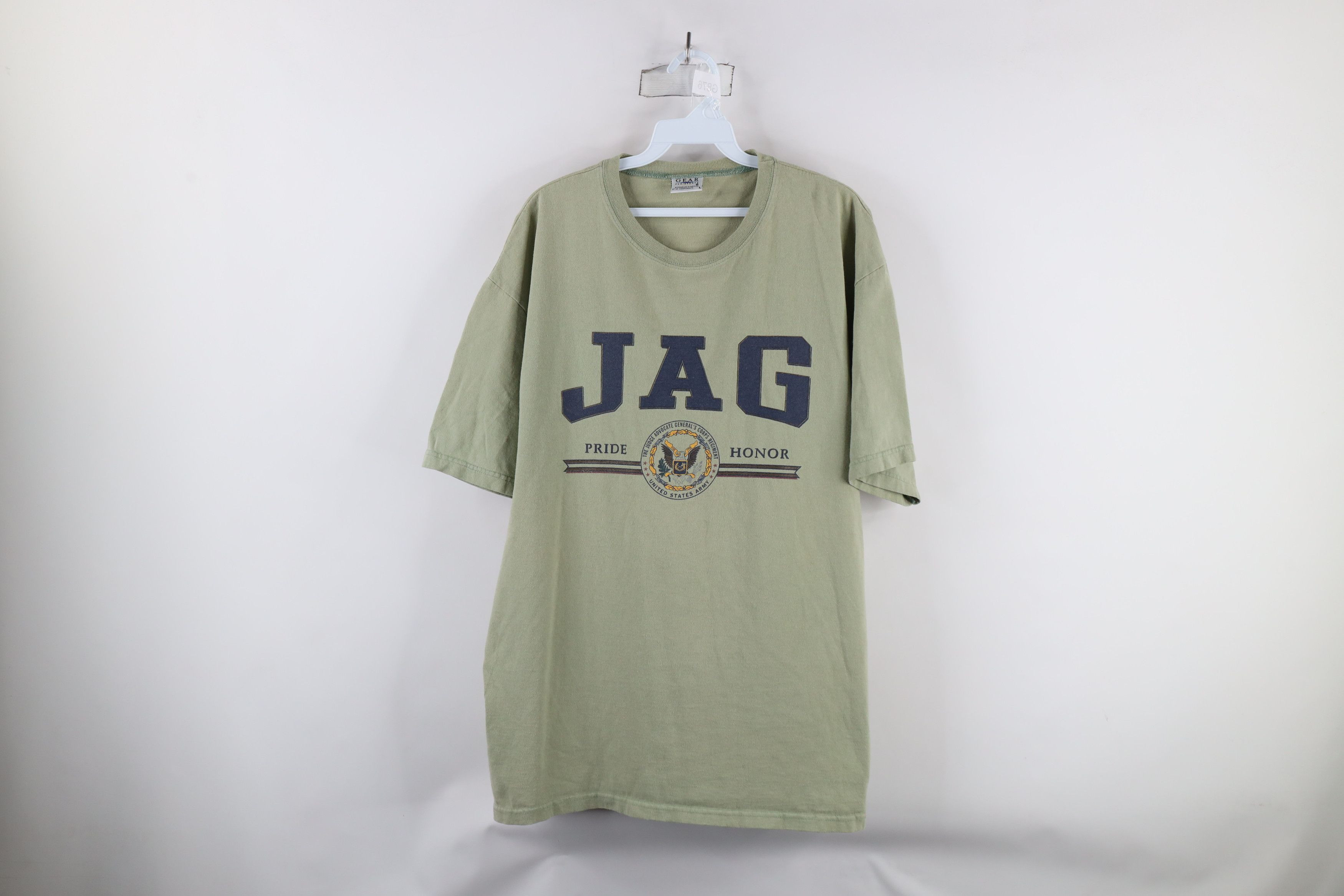 Vintage Vintage 90s Spell Out United States Army JAG Court T-Shirt Size US L / EU 52-54 / 3 - 1 Thumbnail