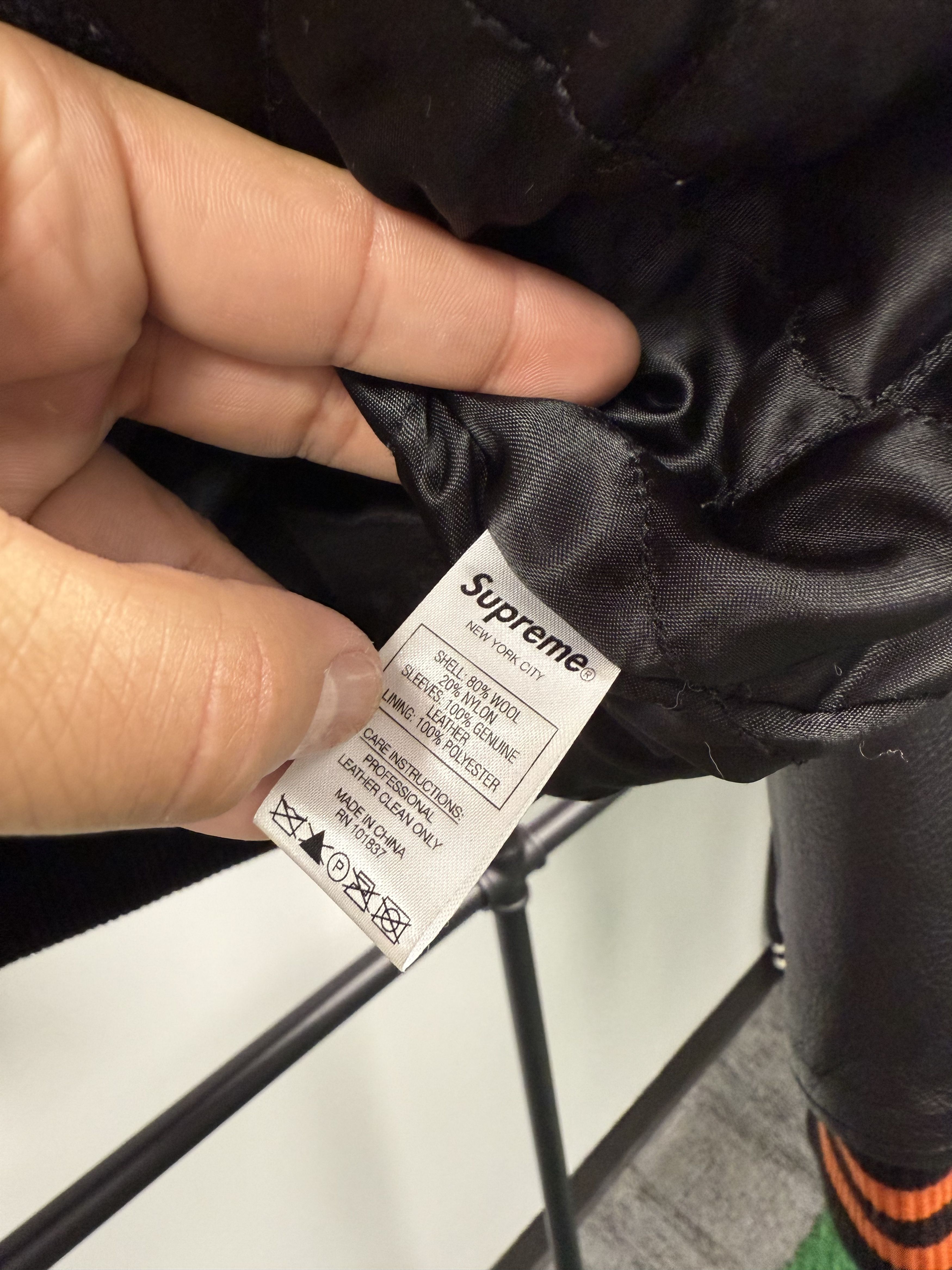 Supreme Supreme Team Varsity Jacket - Black/Orange - M Size US M / EU 48-50 / 2 - 5 Thumbnail